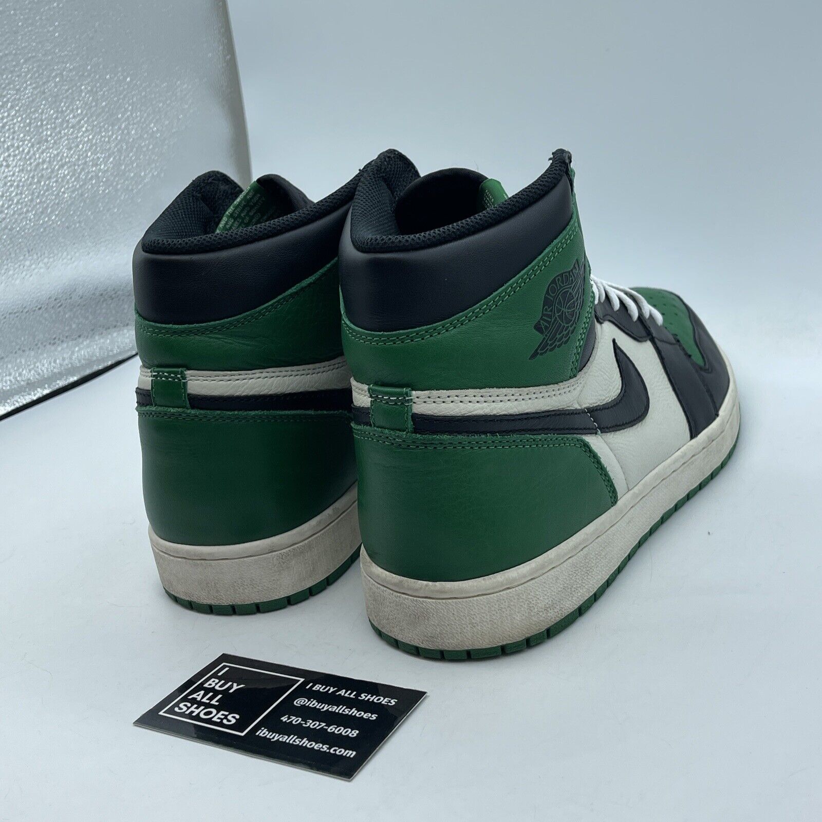 Size 12 - Jordan 1 Retro High OG Pine Green White Black Leather (555088-302)