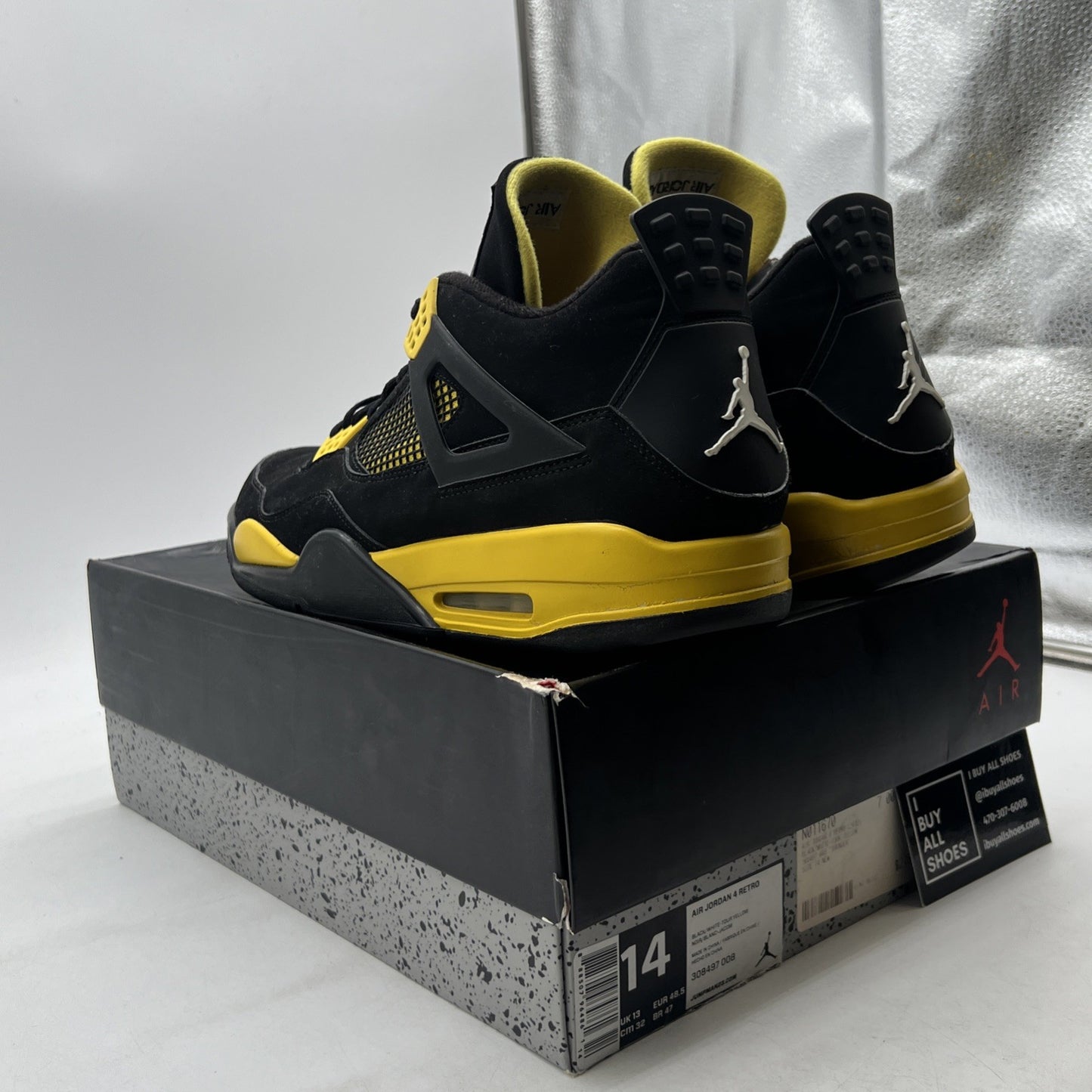 Size 14 - Air Jordan 4 Retro Low Thunder (308497-008)