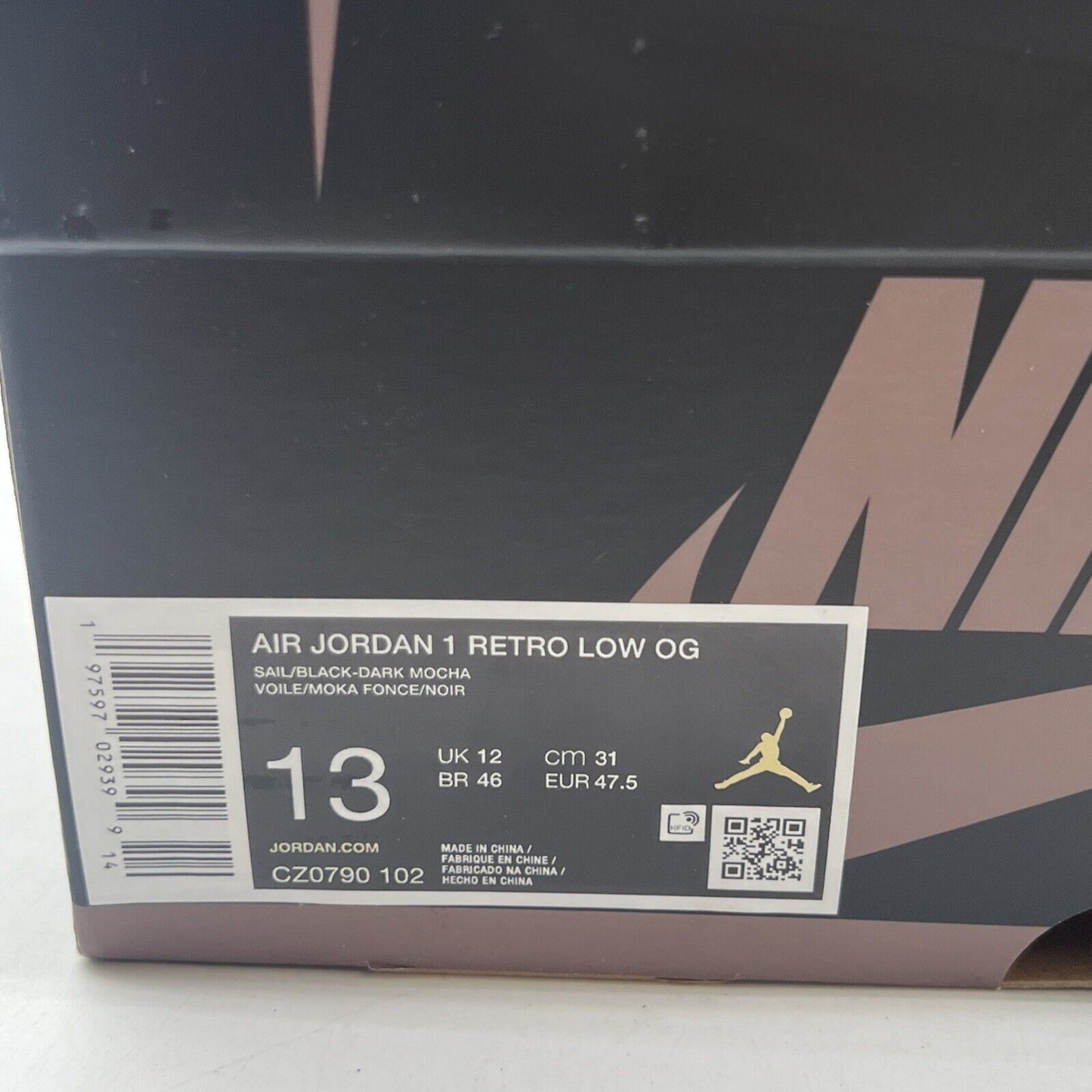 Size 13 - Air Jordan 1 Retro OG Low Mocha (CZ0790-102)