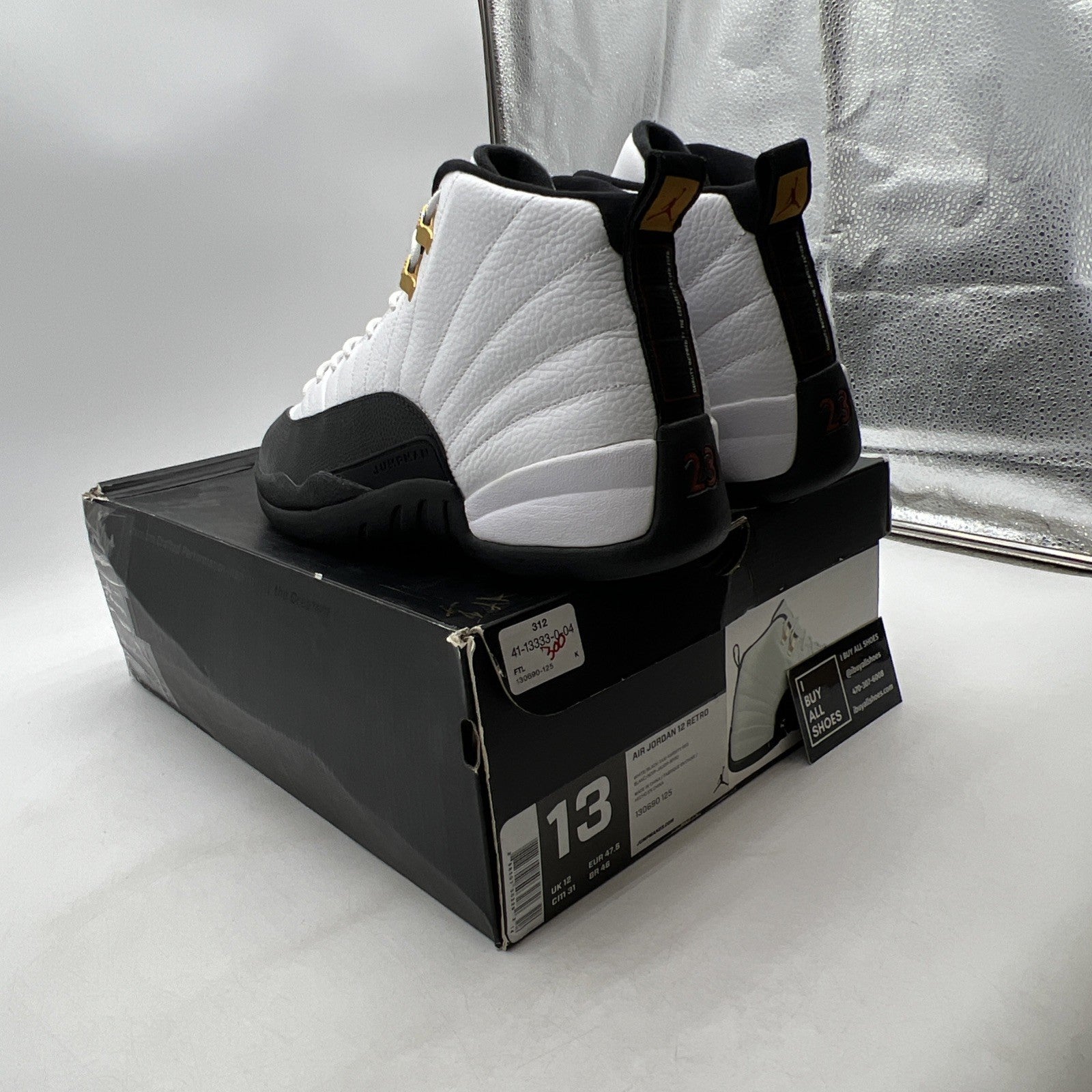 Size 13 - Air Jordan 12 Retro taxi release 2013 (130690-125)