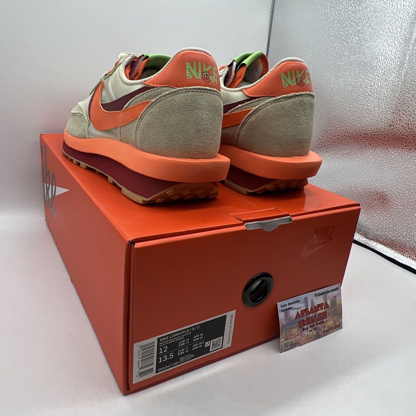 Size 12 - Nike LDWaffle Deep Red/Green Bean/Orange Blaze Brand New Og All
