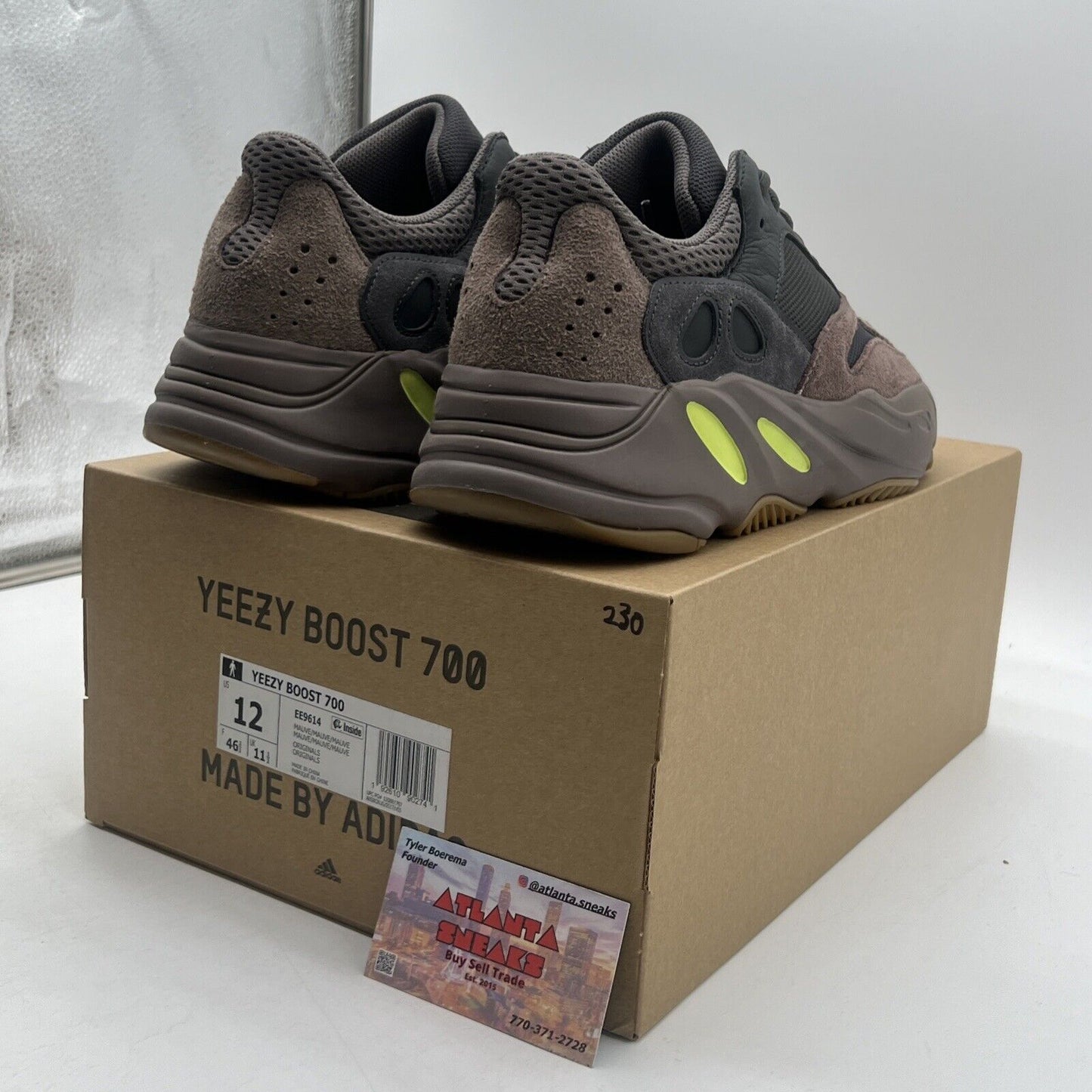 Size 12 - adidas Yeezy Boost 700 V1 Mauve Black Brown Suede (EE9614)
