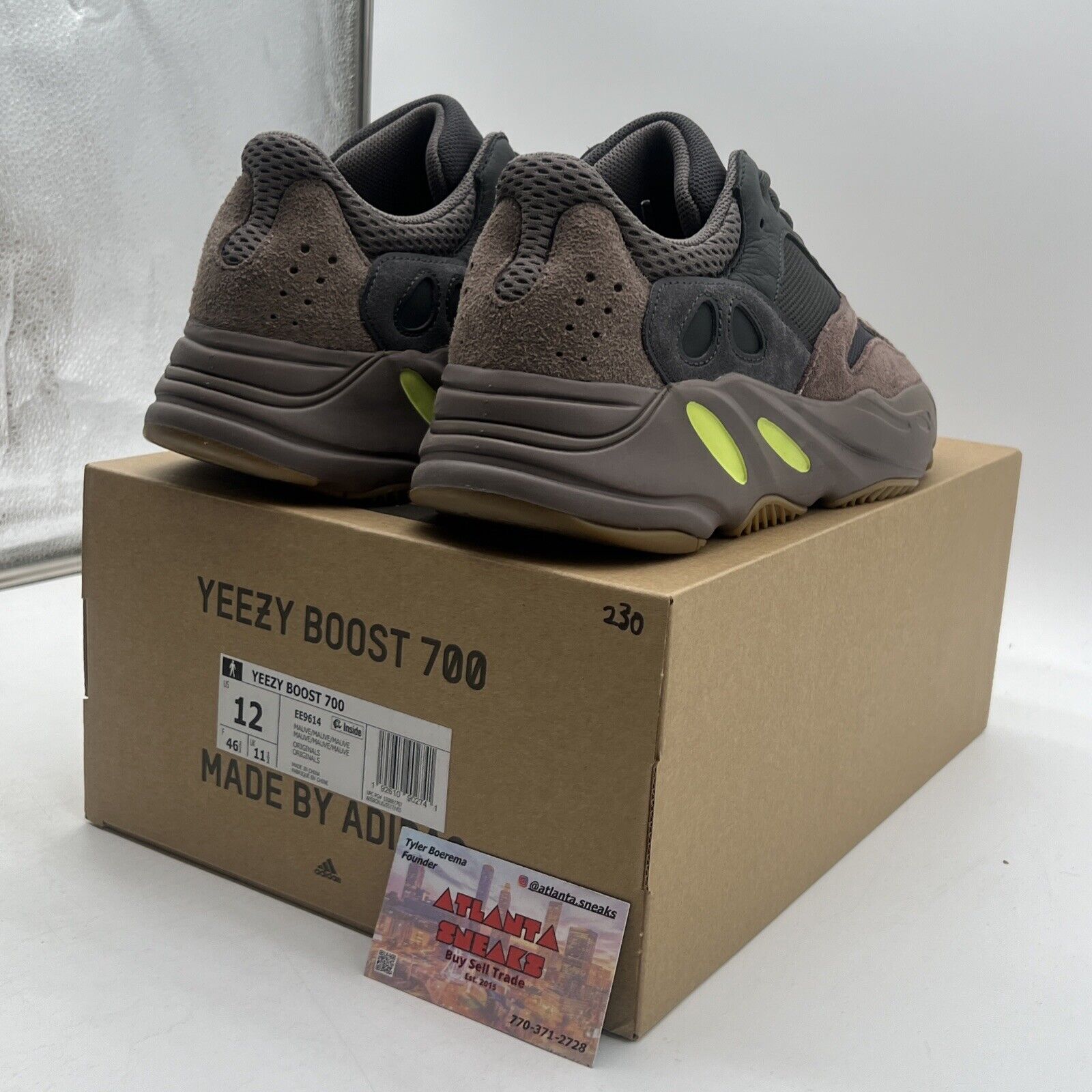 Size 12 - adidas Yeezy Boost 700 V1 Mauve Black Brown Suede (EE9614)