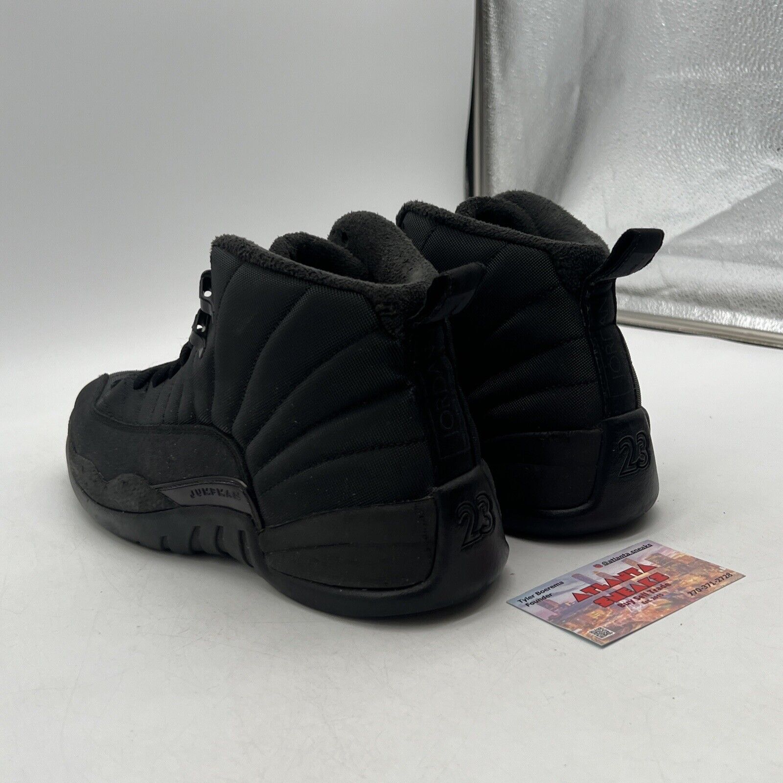 Size 9.5 - Air Jordan 12 Retro Winterized Triple Black (BQ6851-001)