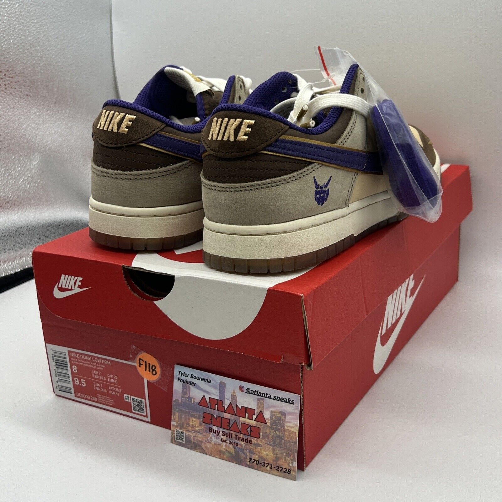 Size 8 - Nike Dunk Low Premium Setsubun Purple Brown Brand New Og All Violet