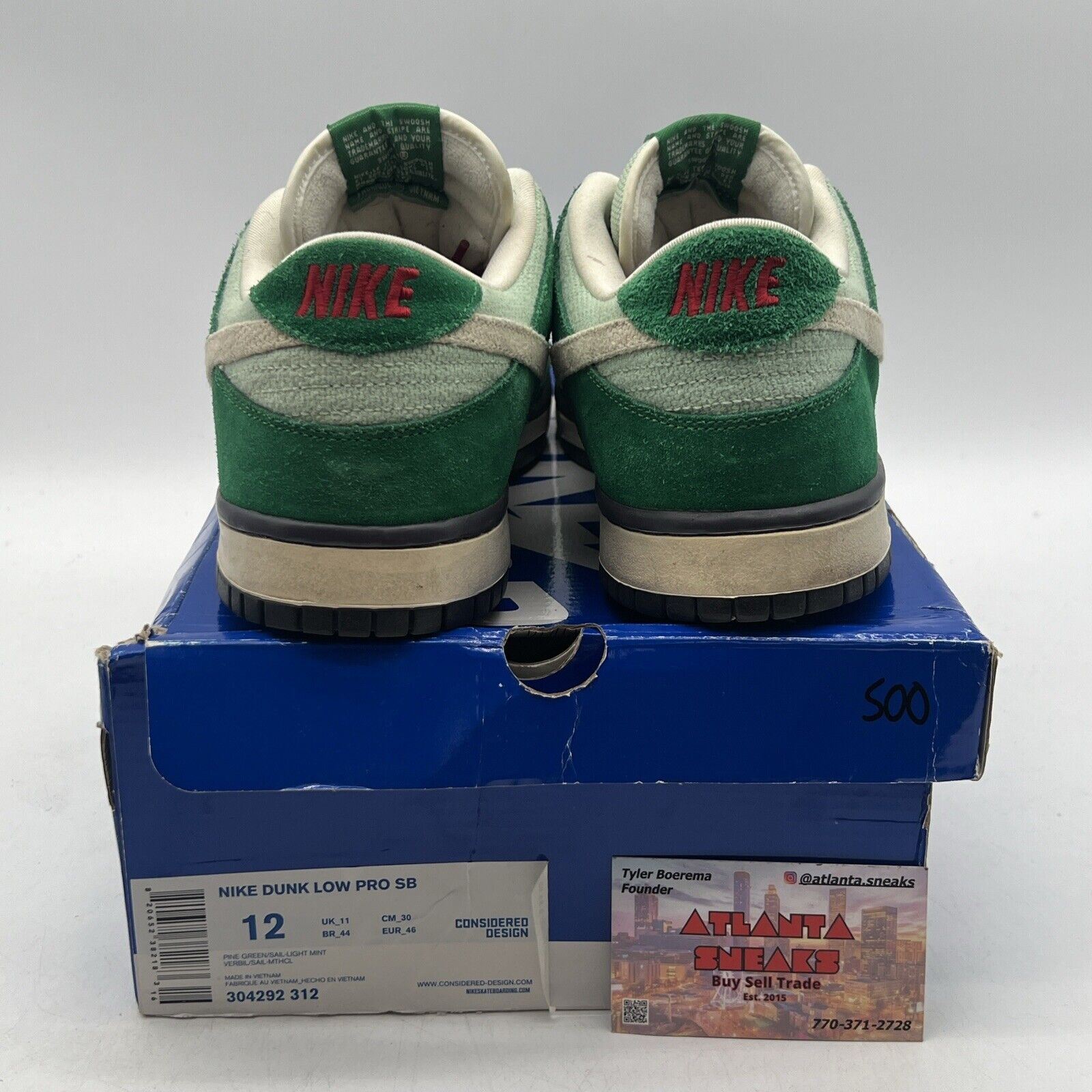 Size 12 - Nike Dunk Pro SB Low Green Suede (304292-312)