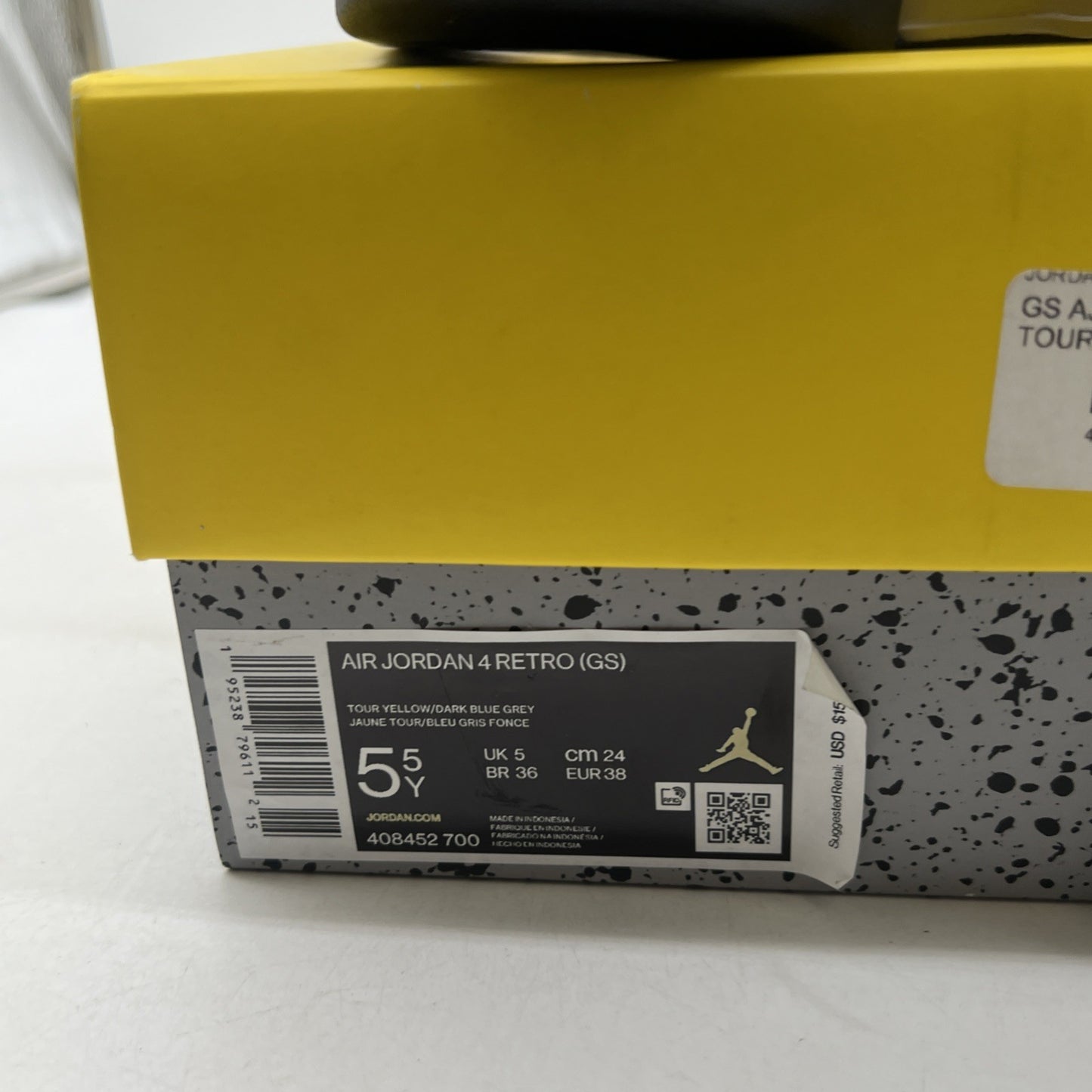 Size 5.5 - Air Jordan 4 Retro GS Tour Yellow 2021 - (408452-700)