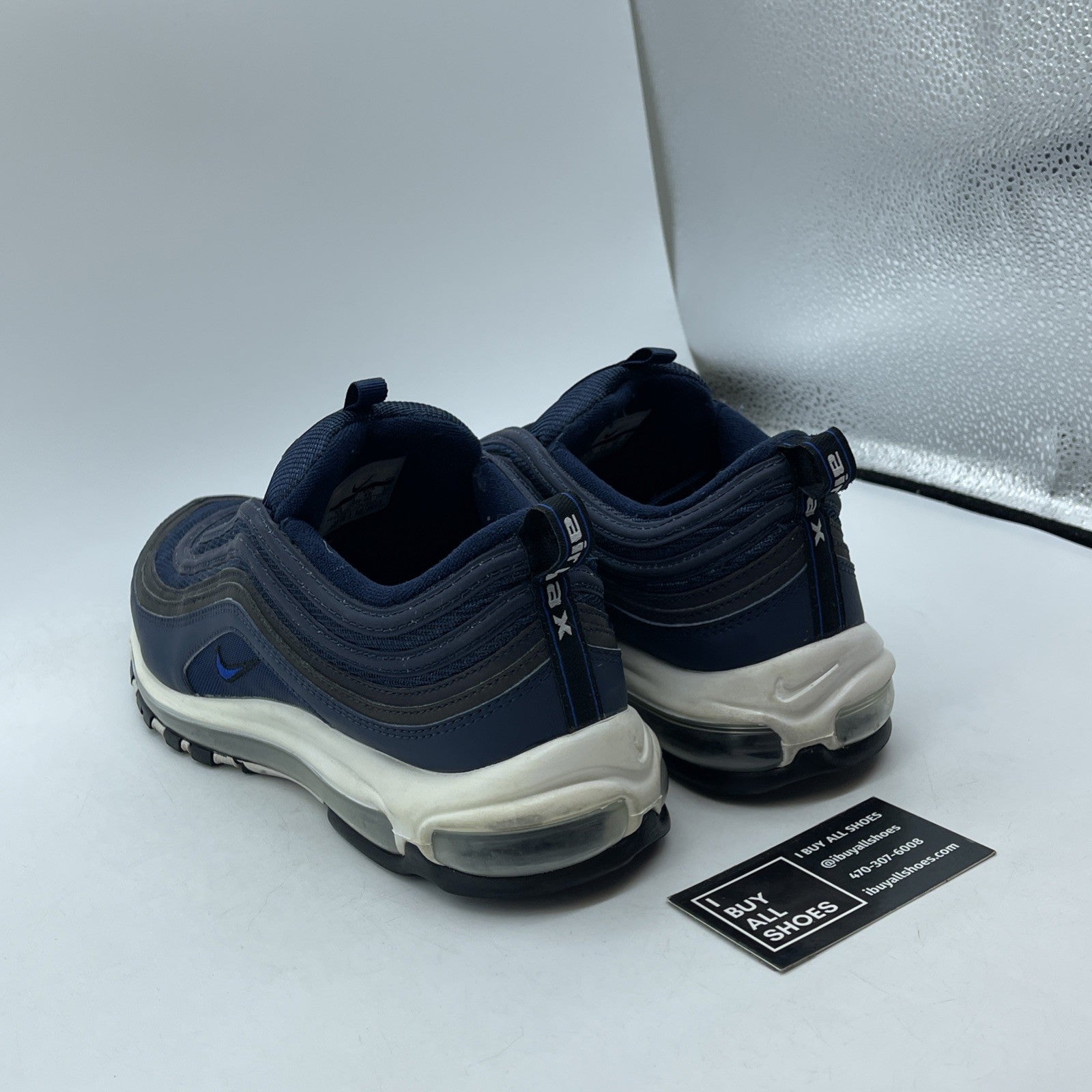 Size 12 - Nike Air Max 97 Obsidian Blue Suede Leather (921826-402)