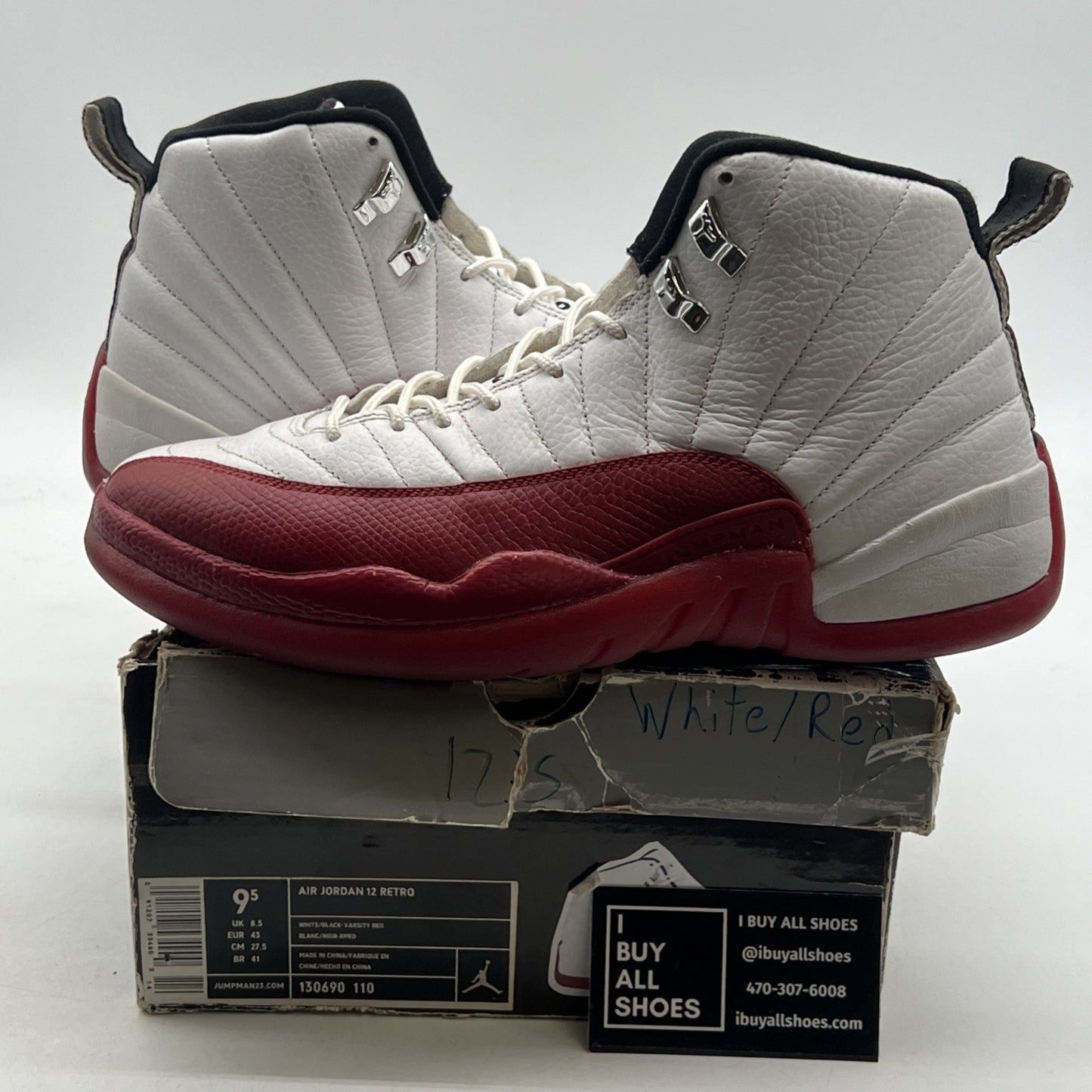 Size 9.5 - Air Jordan 12 Retro 2009 Cherry (130690-110)