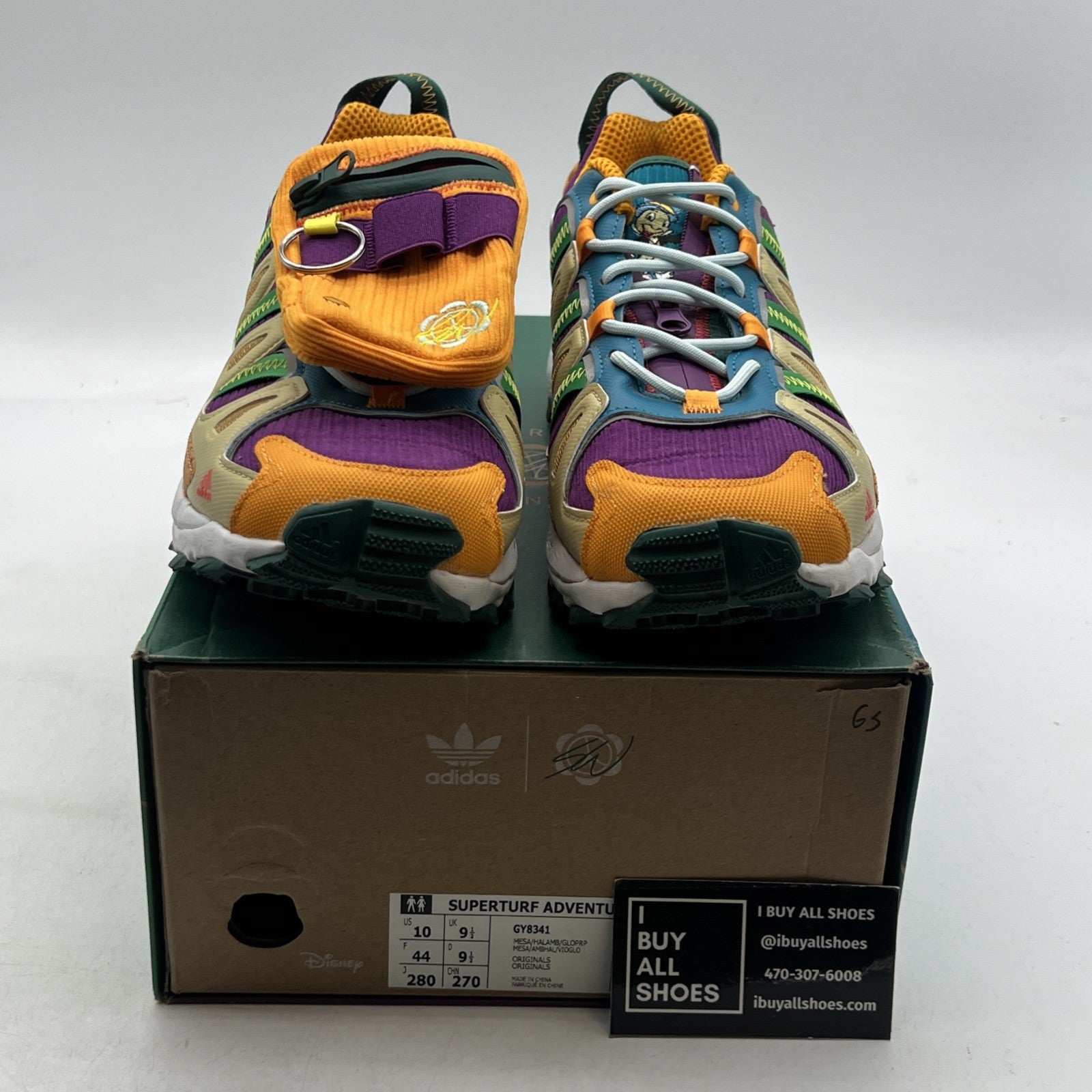 Size 10 - Sean Wotherspoon x Disney x Adidas Superturf Adventure Jiminy Cricket