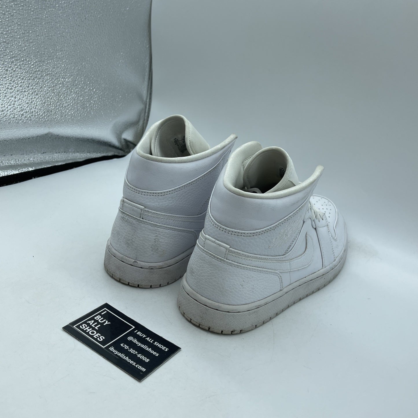 Size 10 - Jordan 1 Mid Triple White - 554724-130