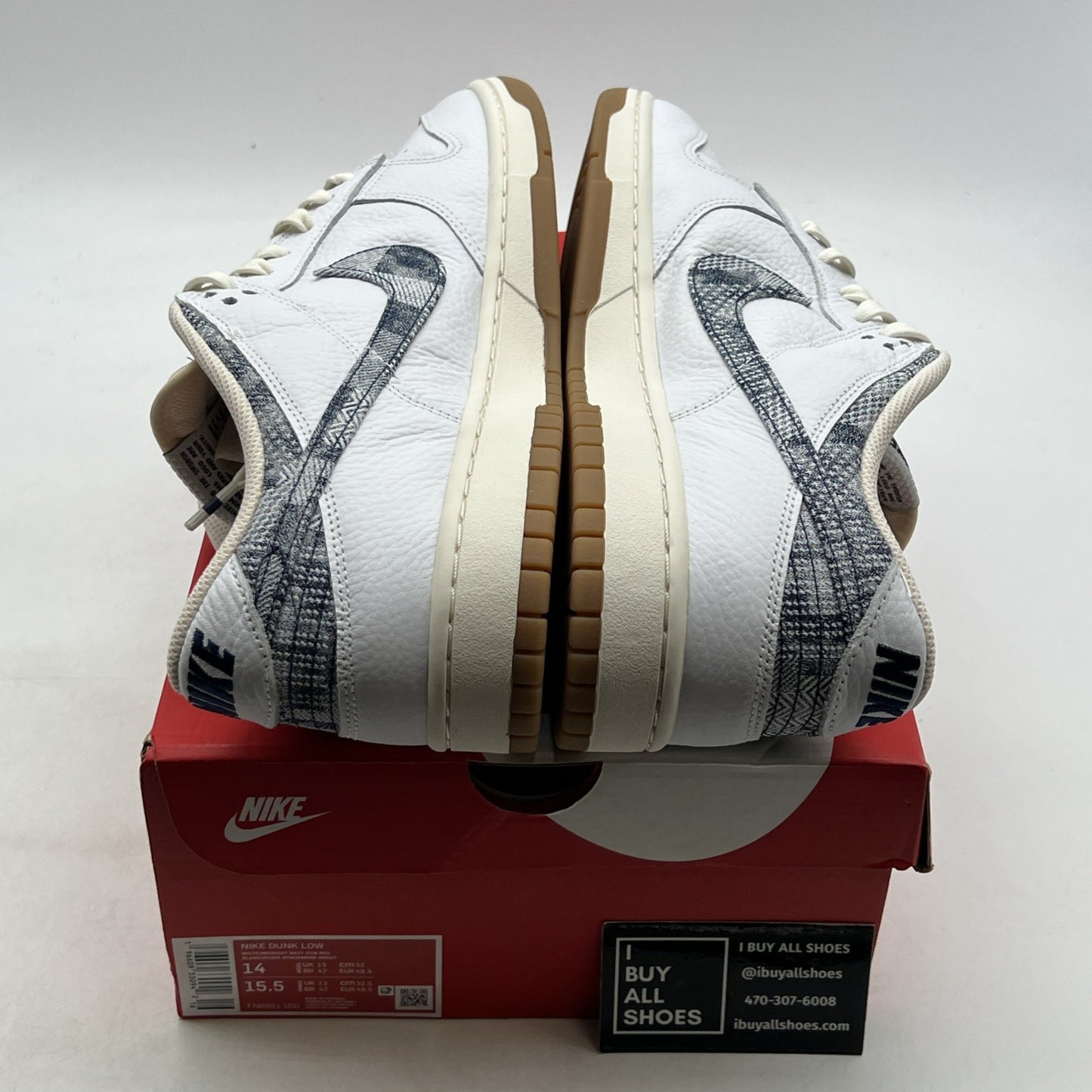 Size 14 - Nike Dunk Low Washed Denim (FN6881-100)