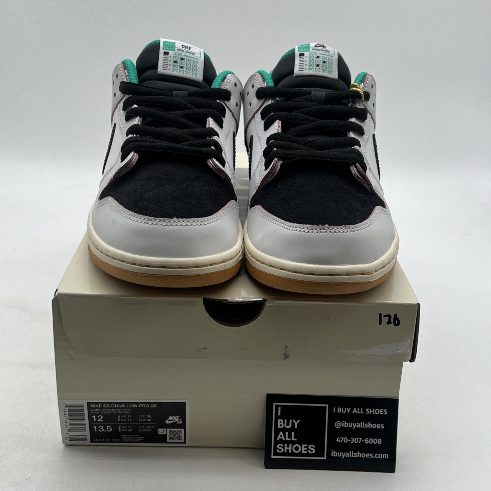 Size 12 - Nike CSEF x Dunk SB Low White Clear Emerald (HJ4132-100)