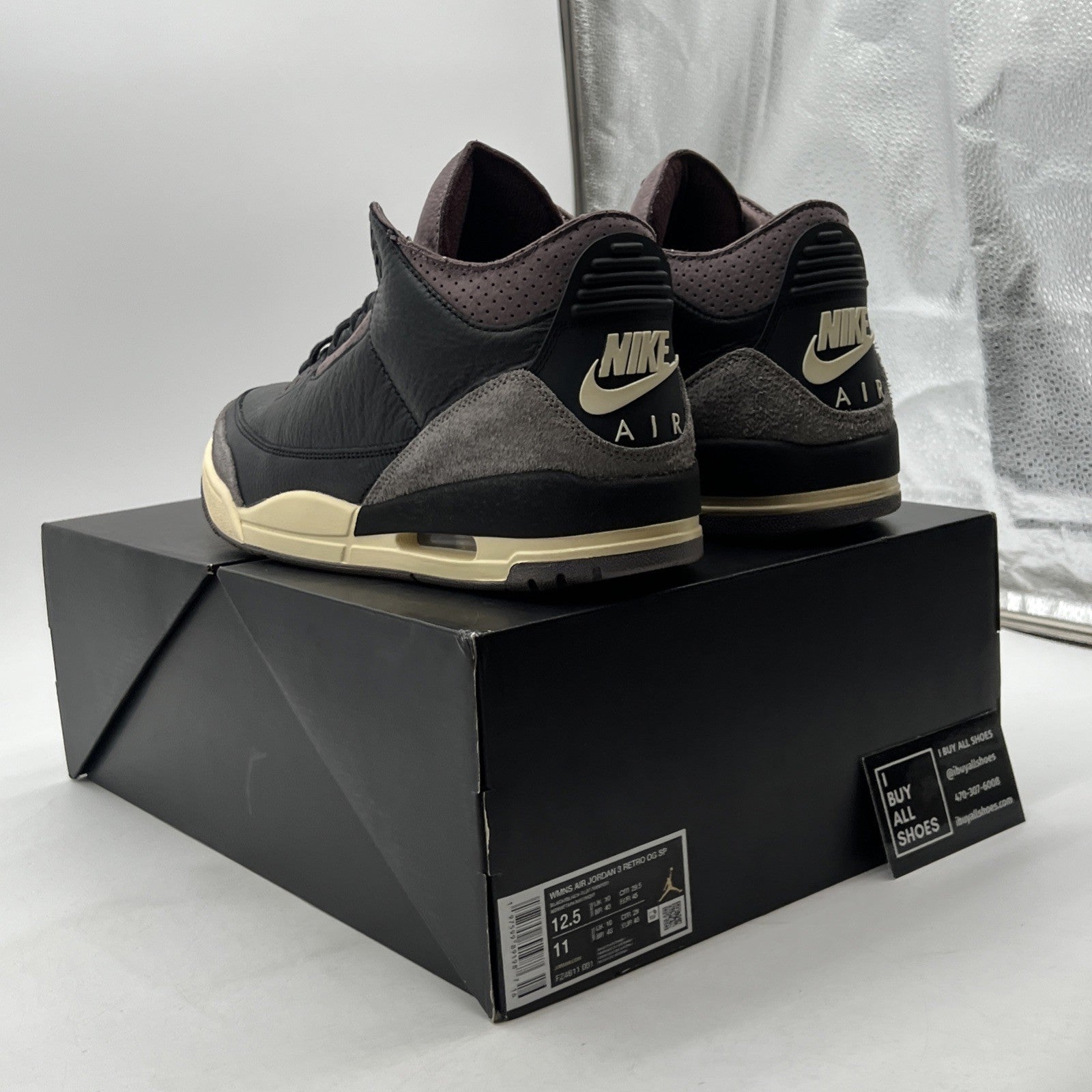 Size 12.5 - A Ma Maniére x Air Jordan 3 Retro While You Were Sleeping W