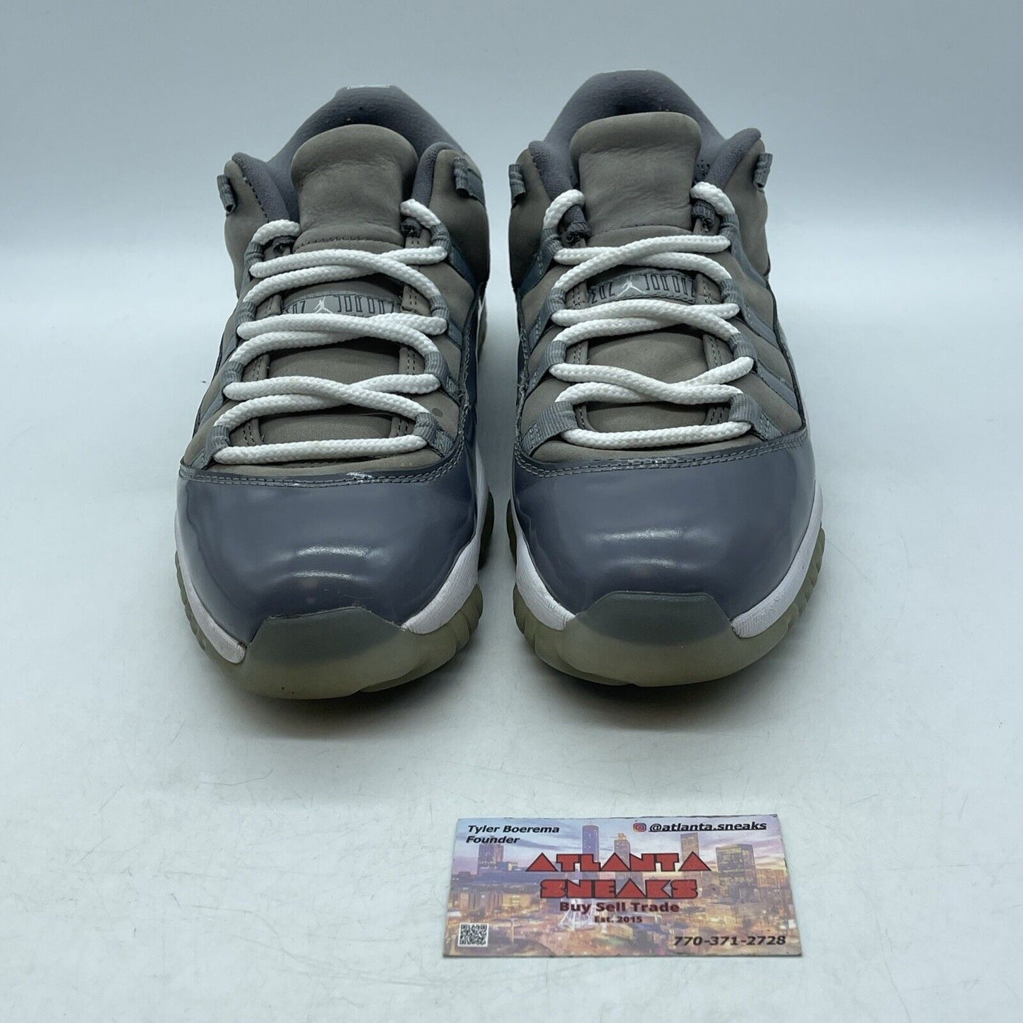 Size 9.5 - Jordan 11 Retro Low Cool Grey 2018 White Suede (528895-003)