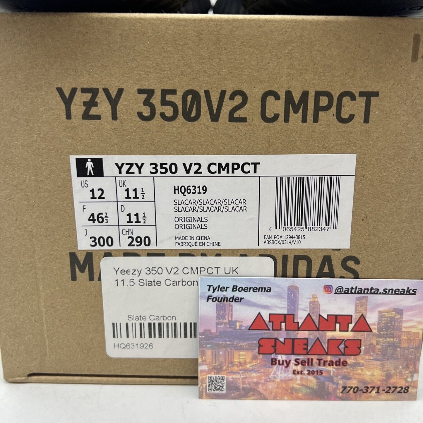 Size 12 - adidas Yeezy Boost 350 V2 CMPCT Slate Carbon Brown (HQ6319)