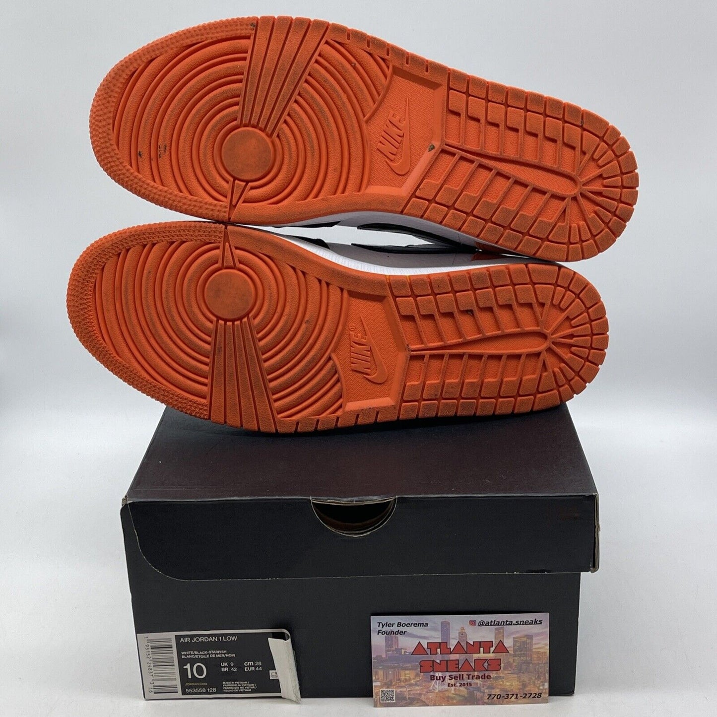 Size 10 - Air Jordan 1 Low Shattered Backboard Orange Black Suede (553558-128)