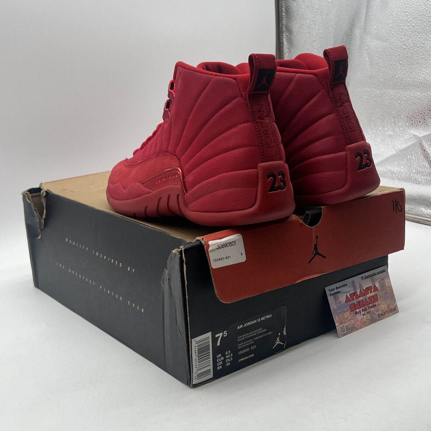 Size 7.5 - Air Jordan 12 Retro Gym Red (130690-601)