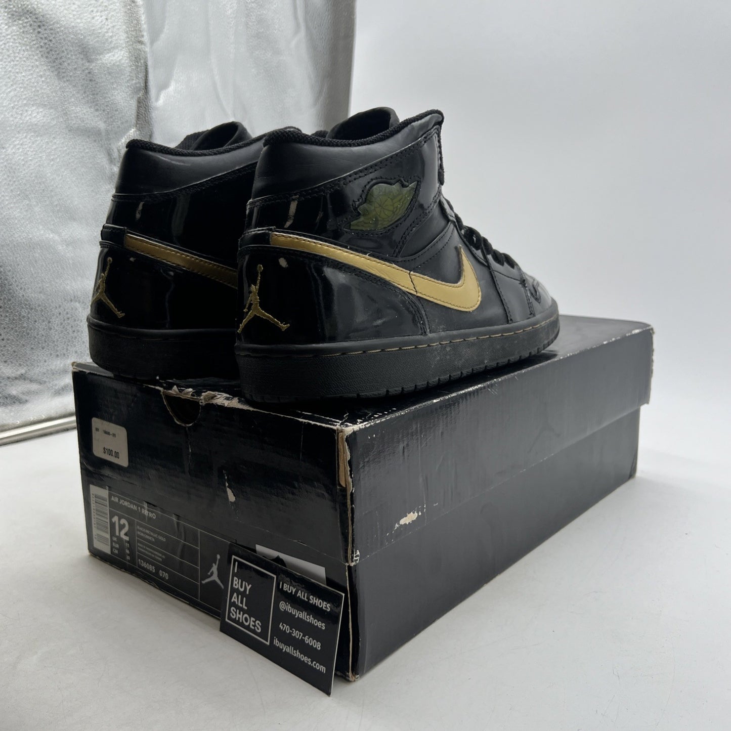 Size 12 - Air Jordan 1 Retro PL 2003 Metallic Gold (136085-070)