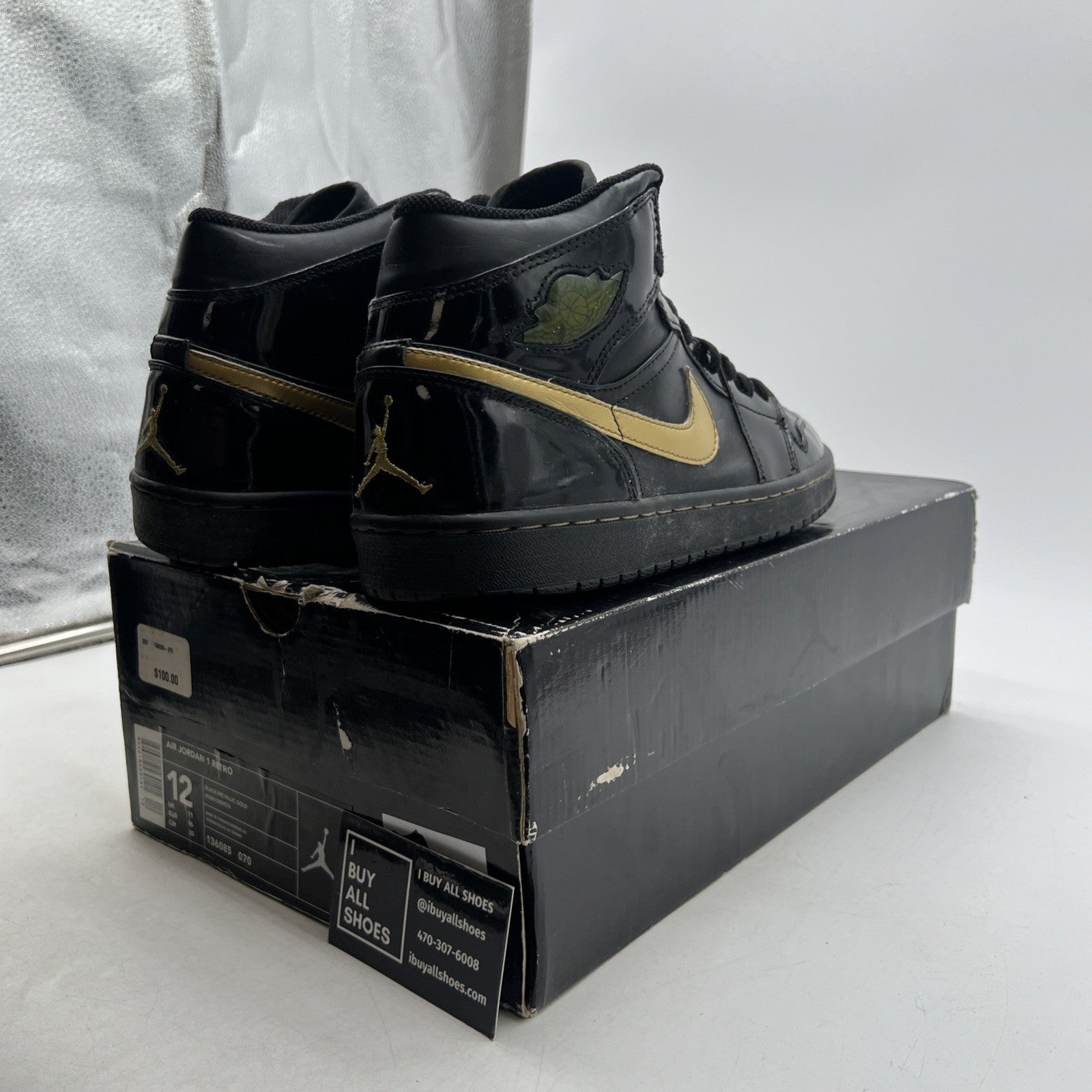 Size 12 - Air Jordan 1 Retro PL 2003 Metallic Gold (136085-070)