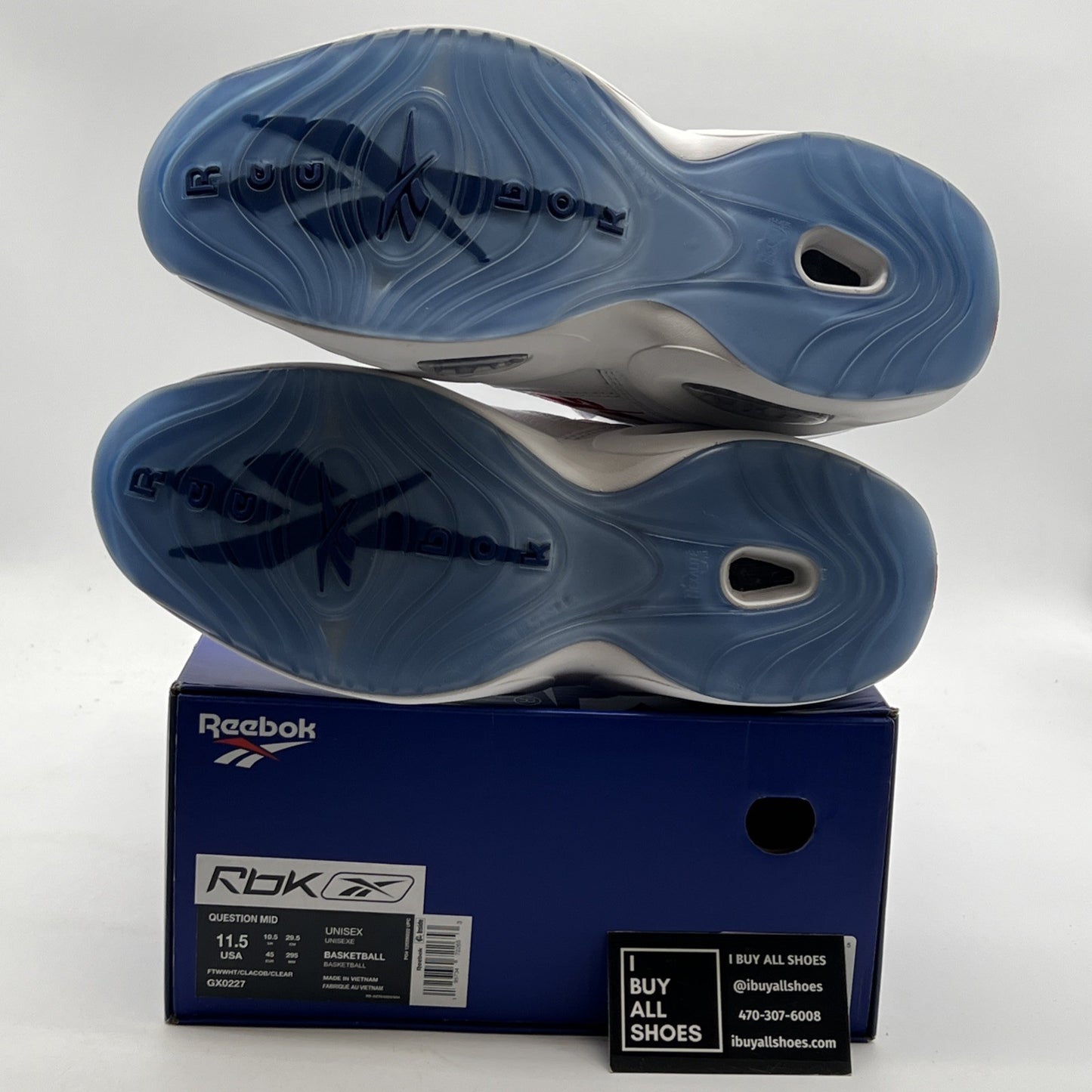 Size 11.5 - Reebok Question 2022 Mid Blue Toe (GX0227)
