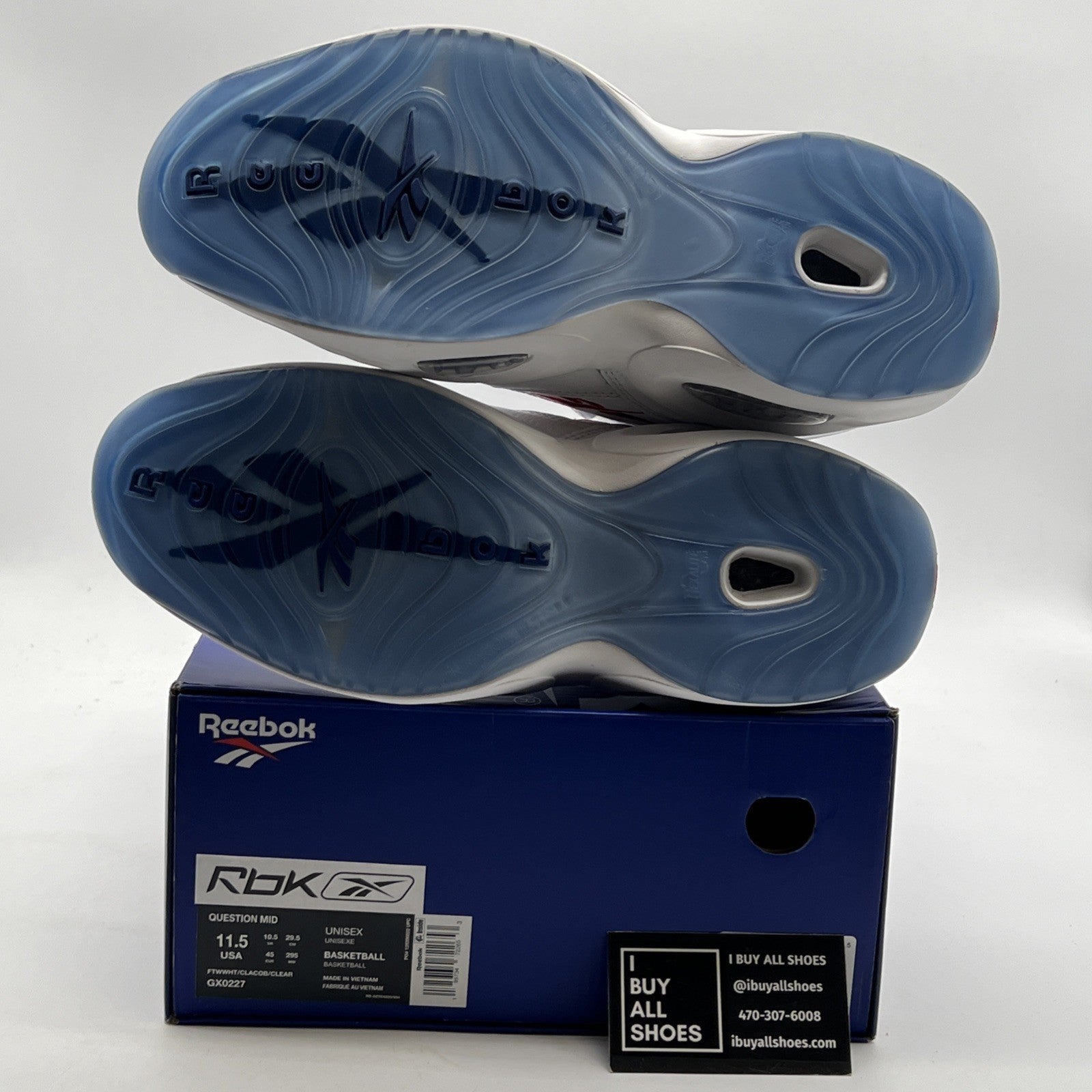 Size 11.5 - Reebok Question 2022 Mid Blue Toe (GX0227)