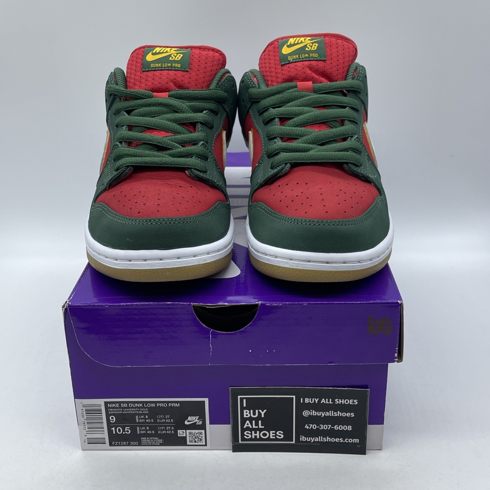Size 9 - Nike Dunk Premium SB Low Seattle Supersonics Suede (FZ1287-300)