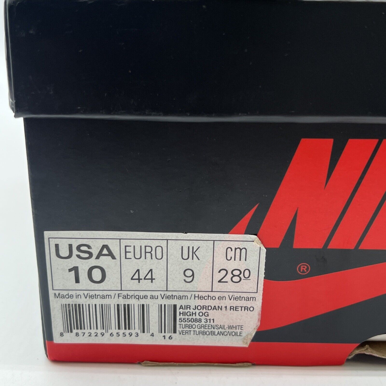 Size 10 - Air Jordan 1 Retro OG High Turbo Green (555088-311)
