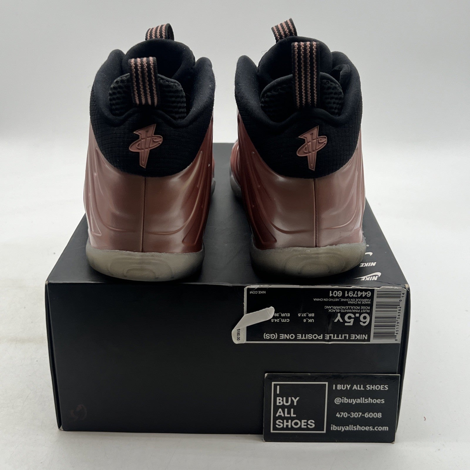 Size 6.5Y - Nike Air Foamposite One Rust Pink Black (644791-601)