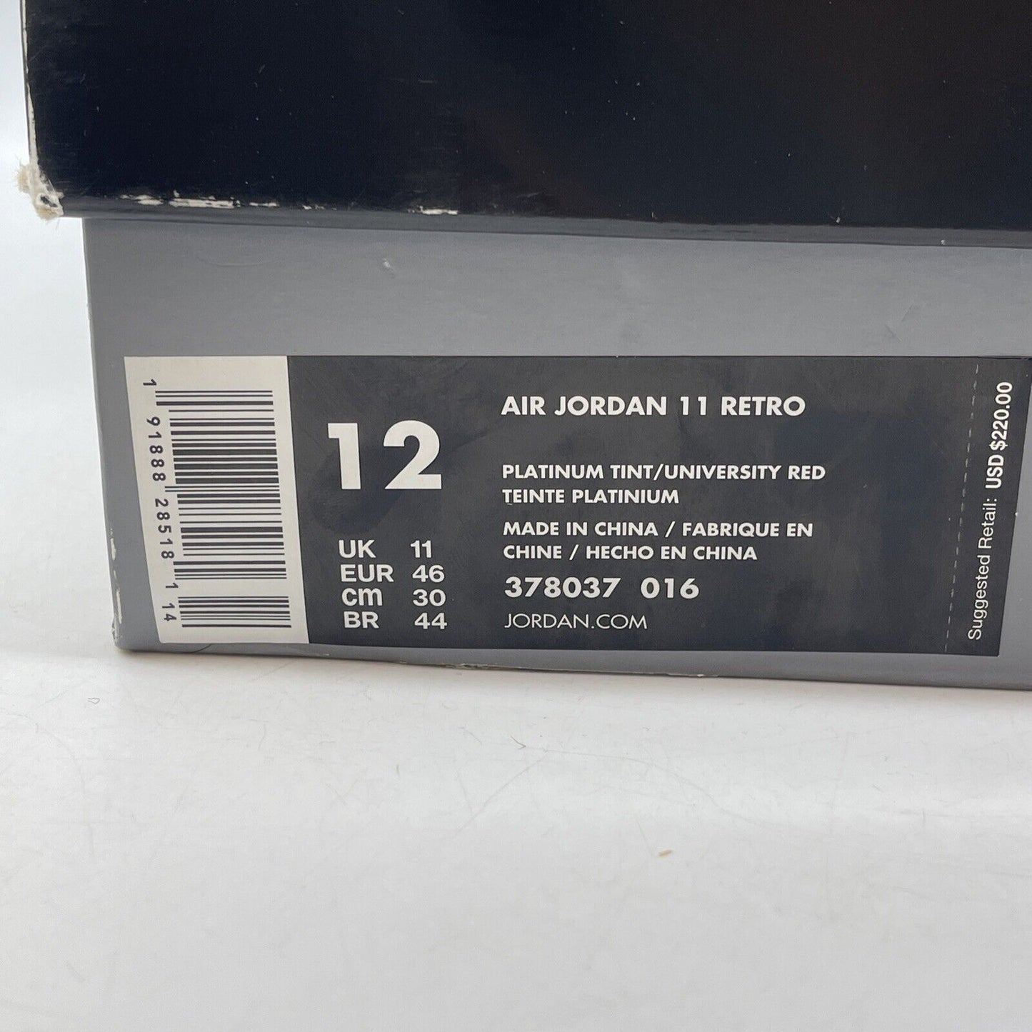 Size 12 - Air Jordan 11 Retro Platinum Tint Tan Brown Suede Red (378037-016)