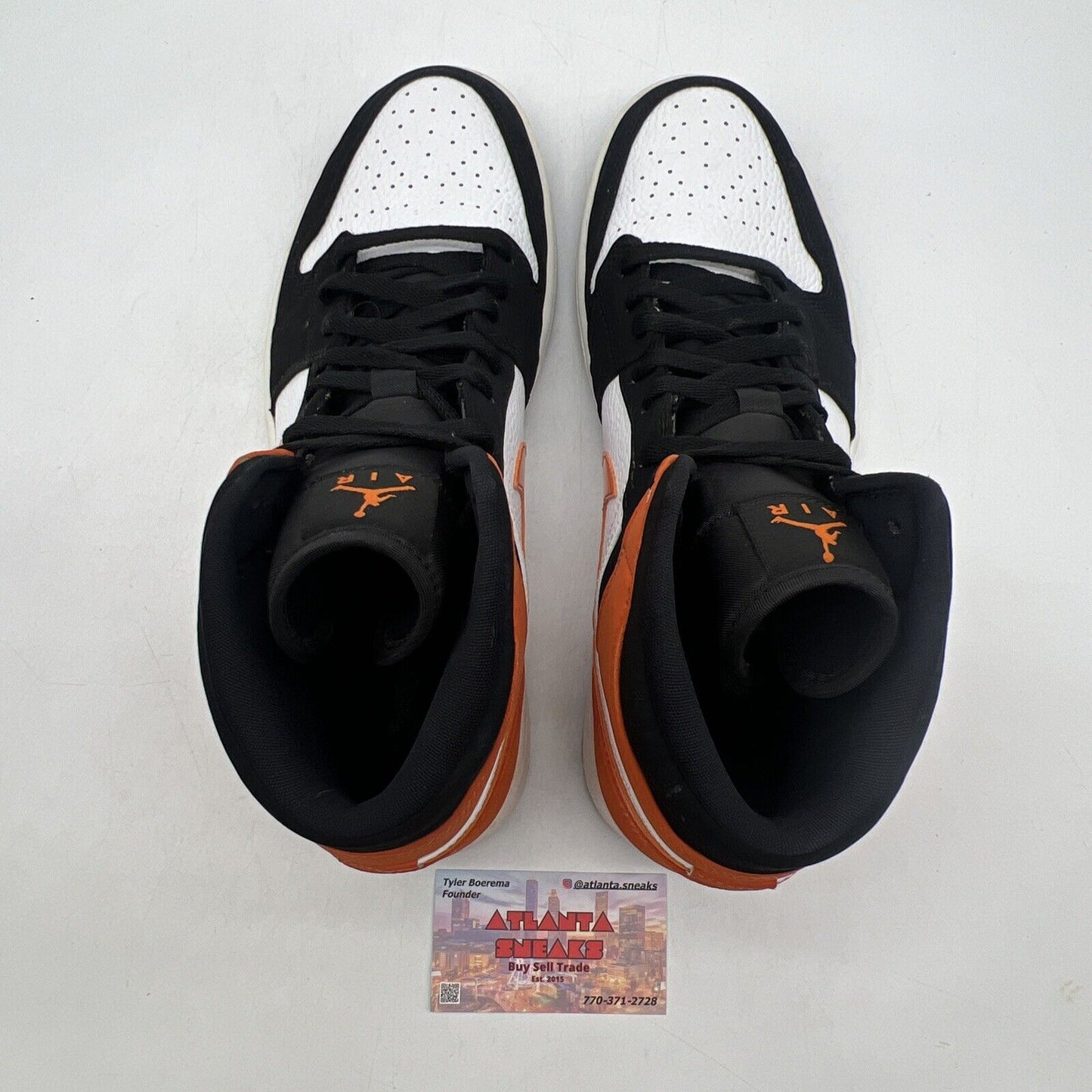 Size 12 - Air Jordan 1 Mid Shattered Backboard Black White Leather (554724-058)