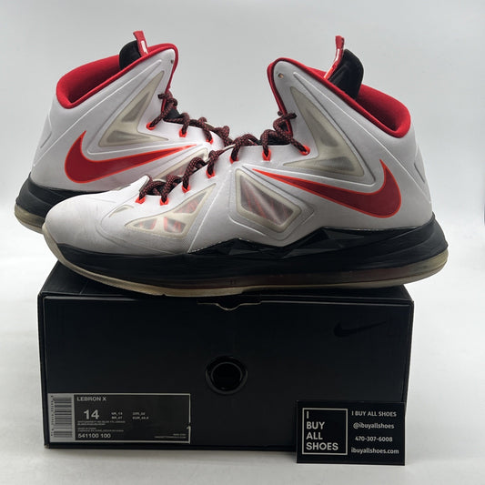 Size 14 - Nike LeBron 10 Heat Home (541100-100)