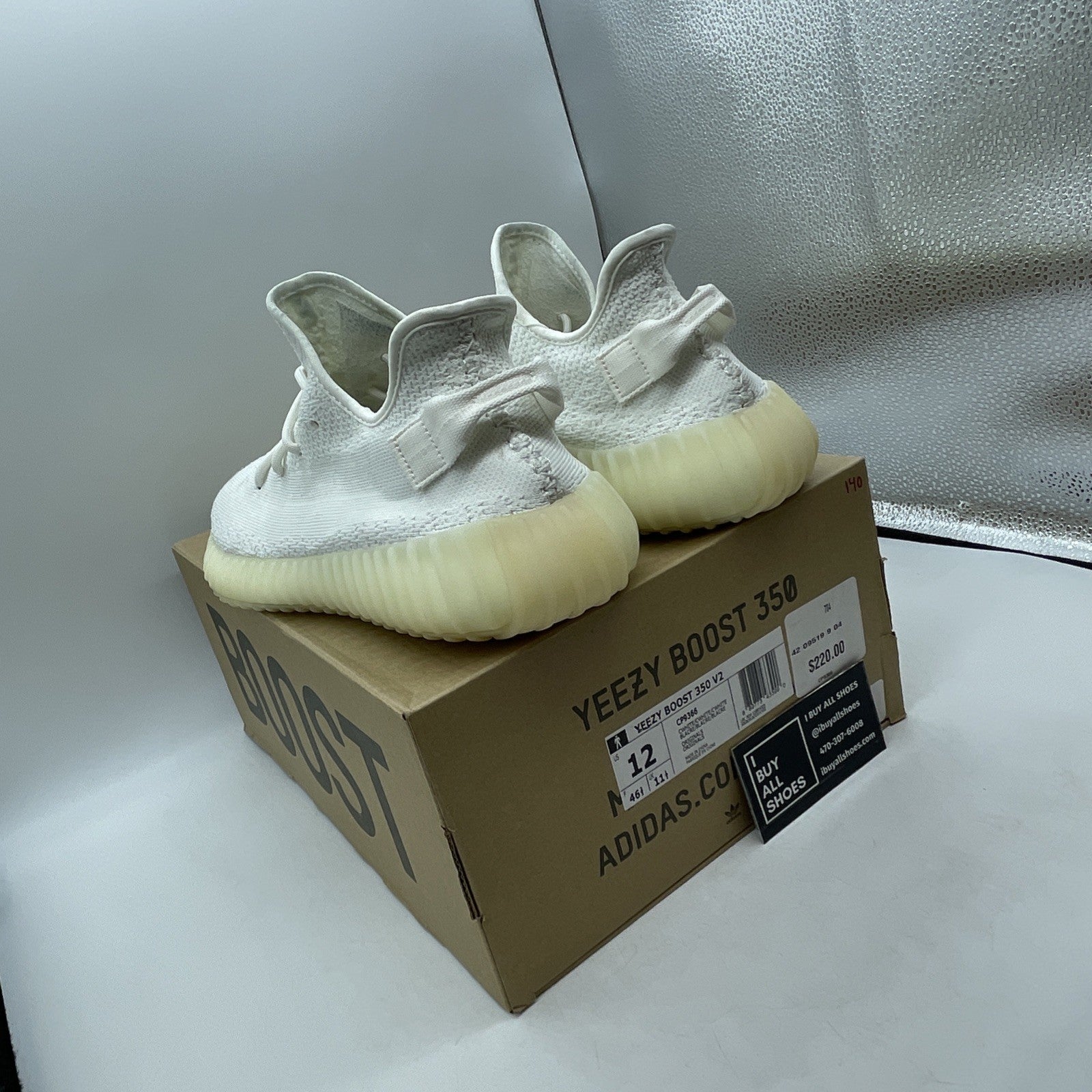 Size 12 - adidas Yeezy Boost 350 V2 Low Cream White Triple White (CP9366)