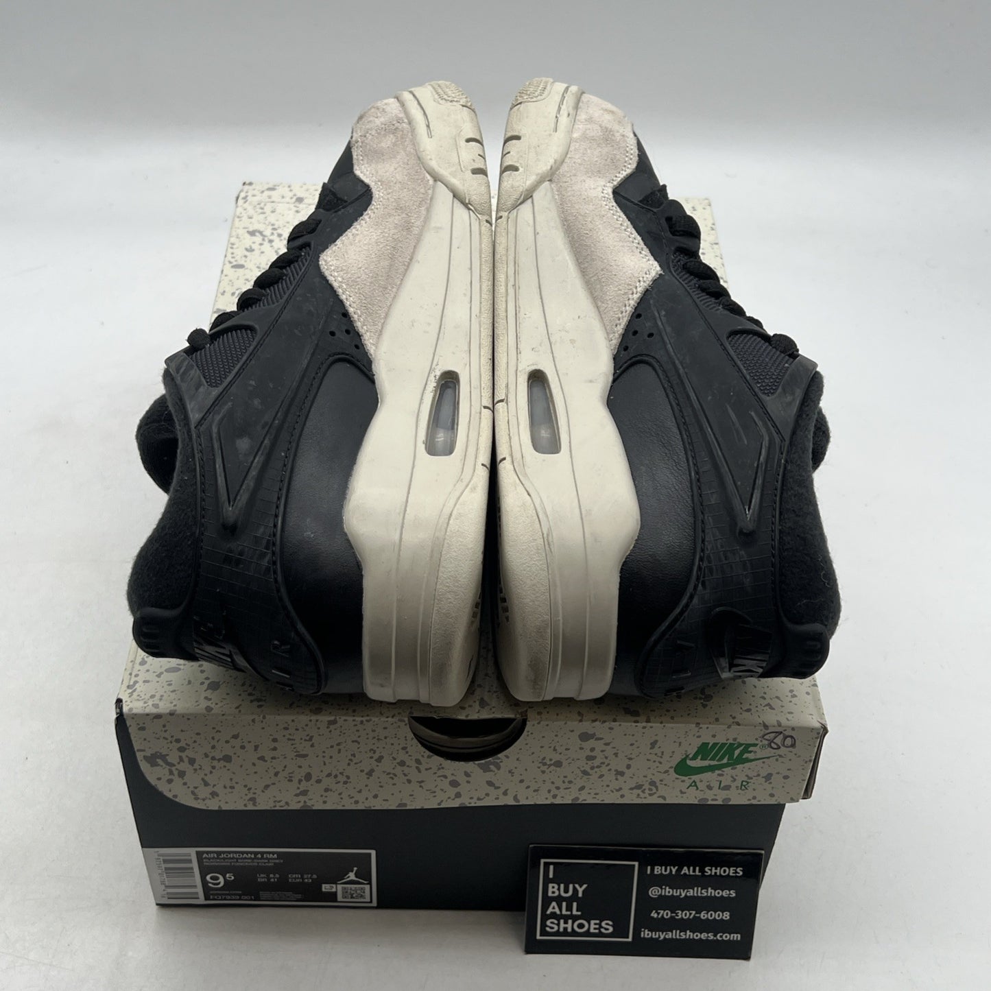 Size 9.5 - Air Jordan 4 RM Black Light Bone (FQ7939-001)