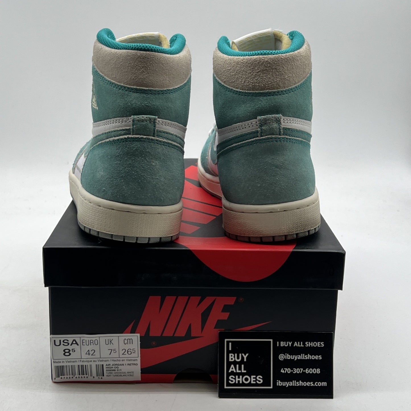 Size 8.5 - Air Jordan 1 Retro OG High Turbo Green (555088-311)