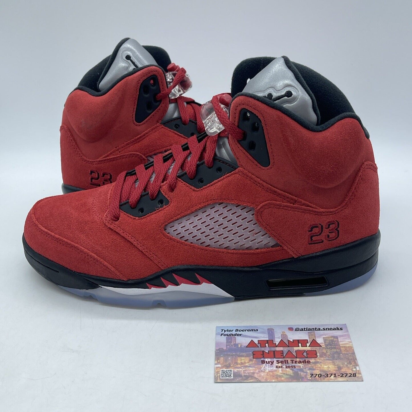 Size 8.5 - Jordan 5 Retro Mid Raging Bull Red Black Sliver. Wide (DD0587-600)