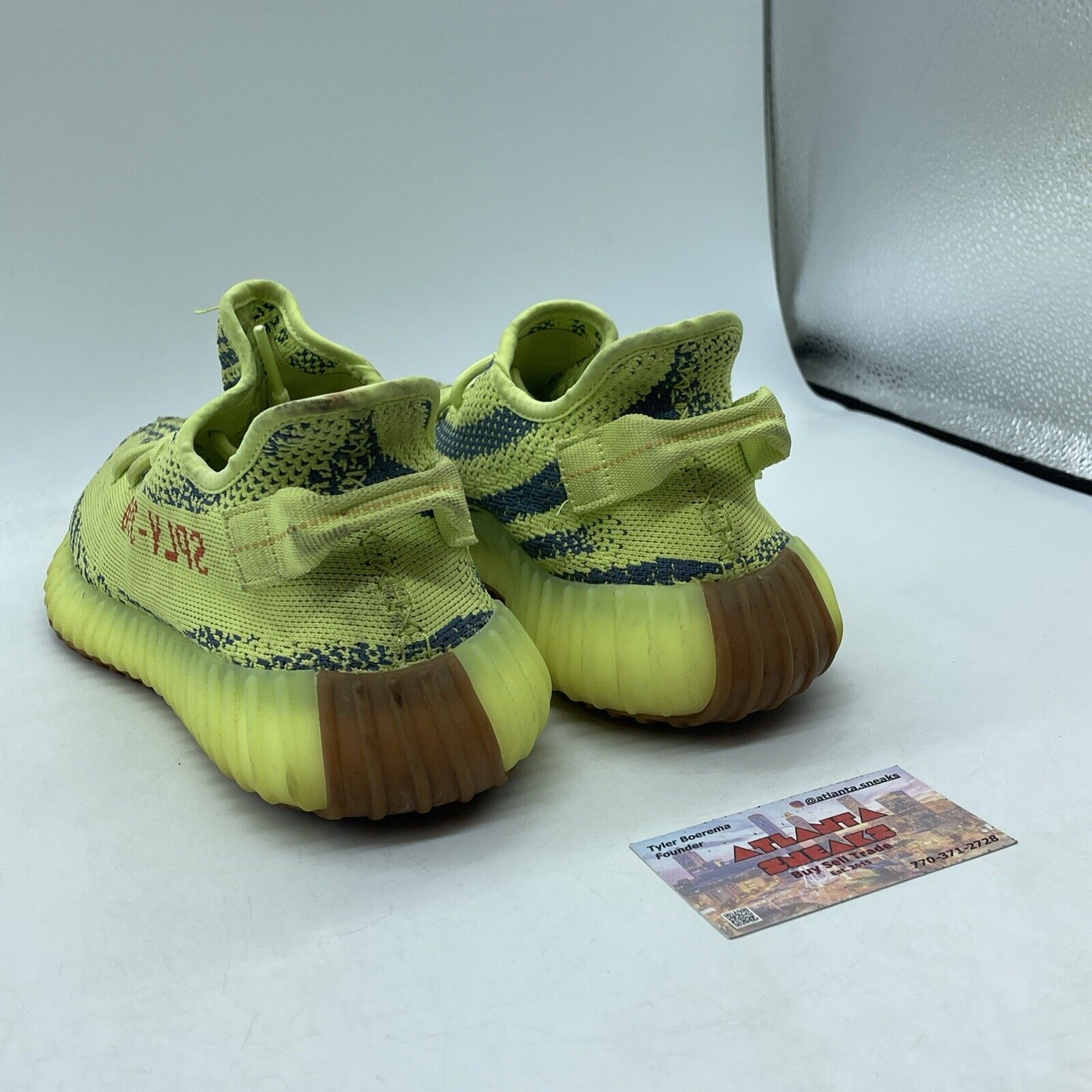 Size 9 - adidas Yeezy Boost 350 V2 Low Semi Frozen Yellow Grey Suede (B37572)