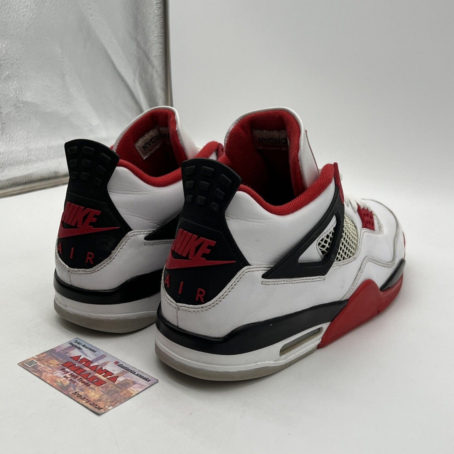 Size 12 - Jordan 4 Retro OG Mid Fire Red White Black Leather (DC7770-160)