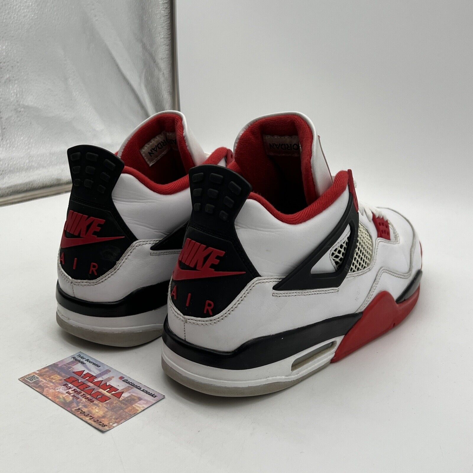 Size 12 - Jordan 4 Retro OG Mid Fire Red White Black Leather (DC7770-160)