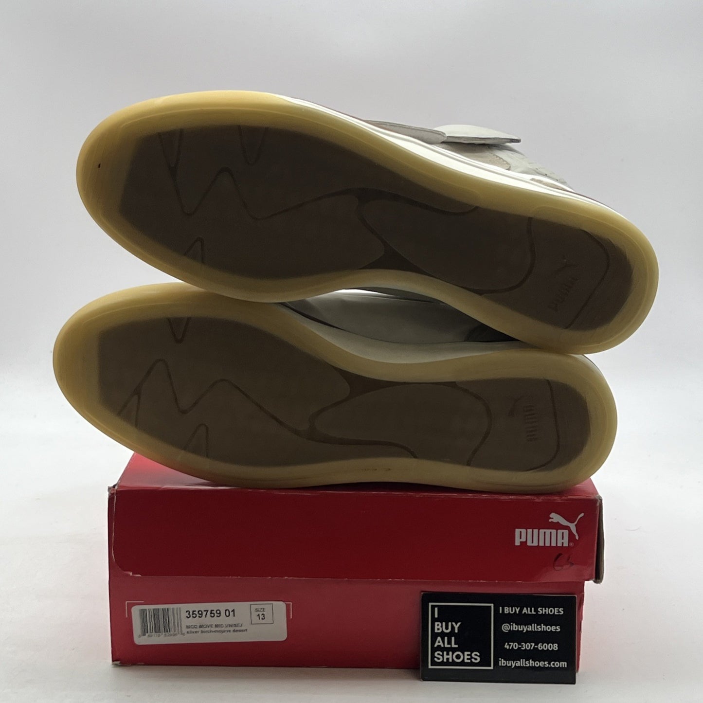 Size 13 - PUMA Move Mid x Alexander McQueen Silver Birch/Mojave Desert
