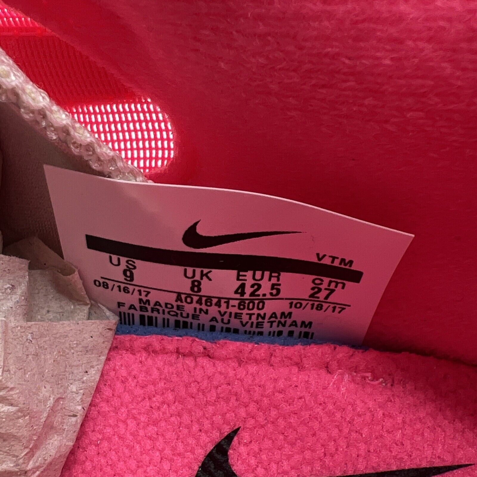 Size 9 - Nike Comme des Garçons x Air Max 180 White Pink (AO4641-600)