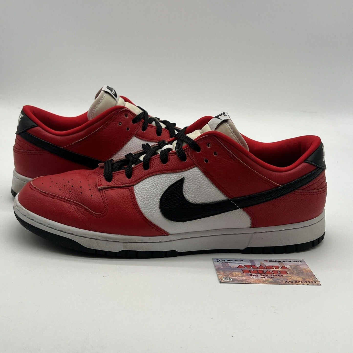 Size 13 - Nike ID Dunk Low Chicago (AH7979-992) Red/Black/White