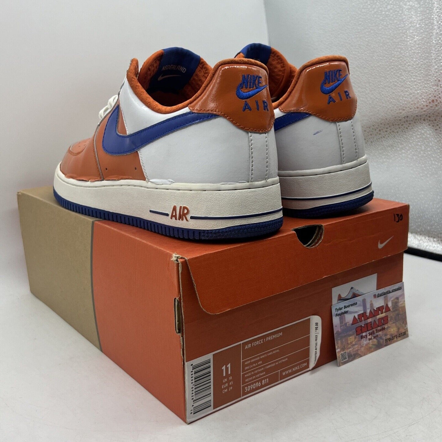 Size 11 -Nike Air Force 1 Premium Holland World Cup Orange Blue White 309096-811