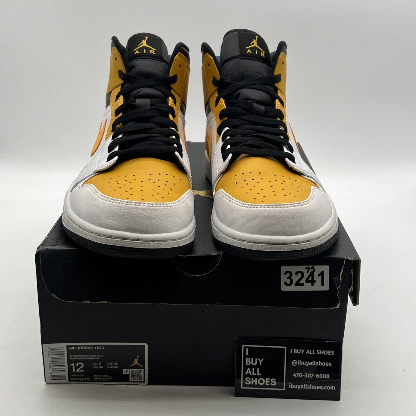 Size 12 - Air Jordan 1 Mid University Gold (554724-170)