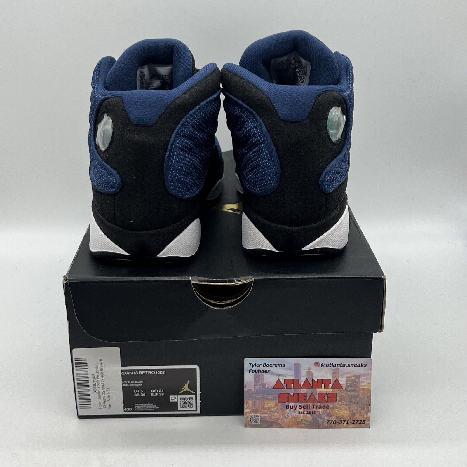 Size 5.5Y- Jordan 13 Navy 2022 Brand New Og All