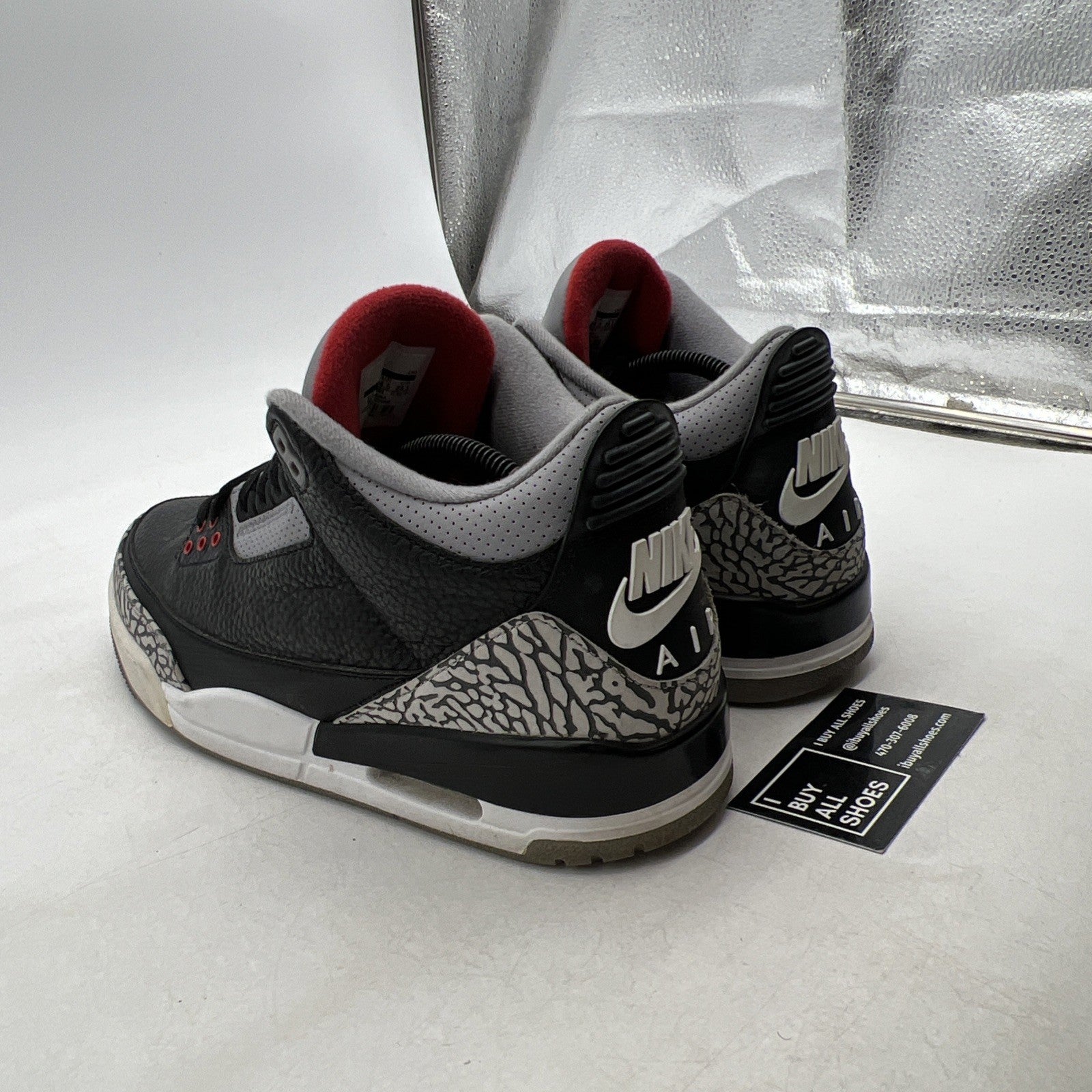Size 10.5 - Air Jordan 3 Retro OG Mid Black Cement (854262-001)