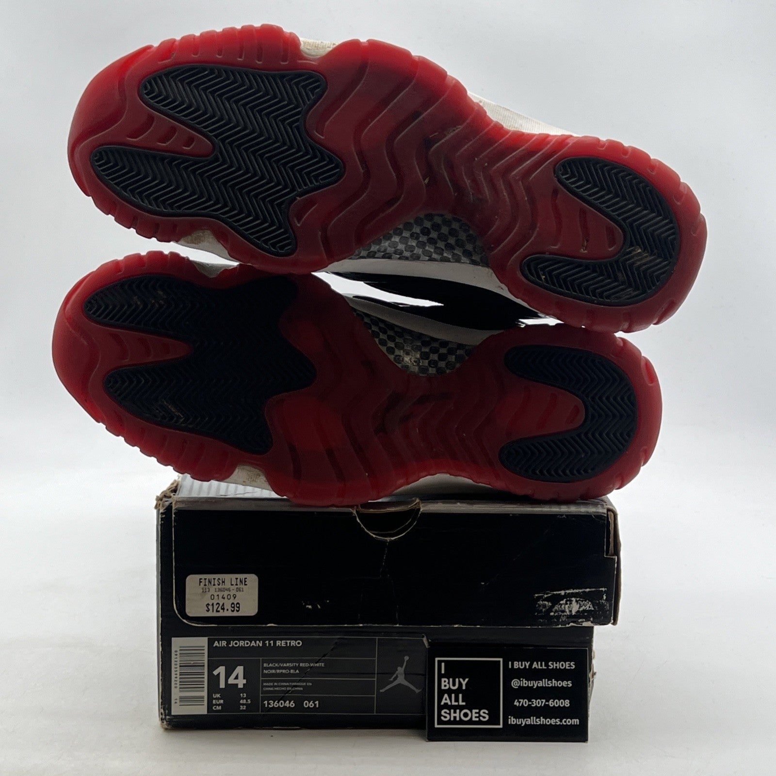 Size 14 - Air Jordan 11 Retro 2001 Bred (136046-061)