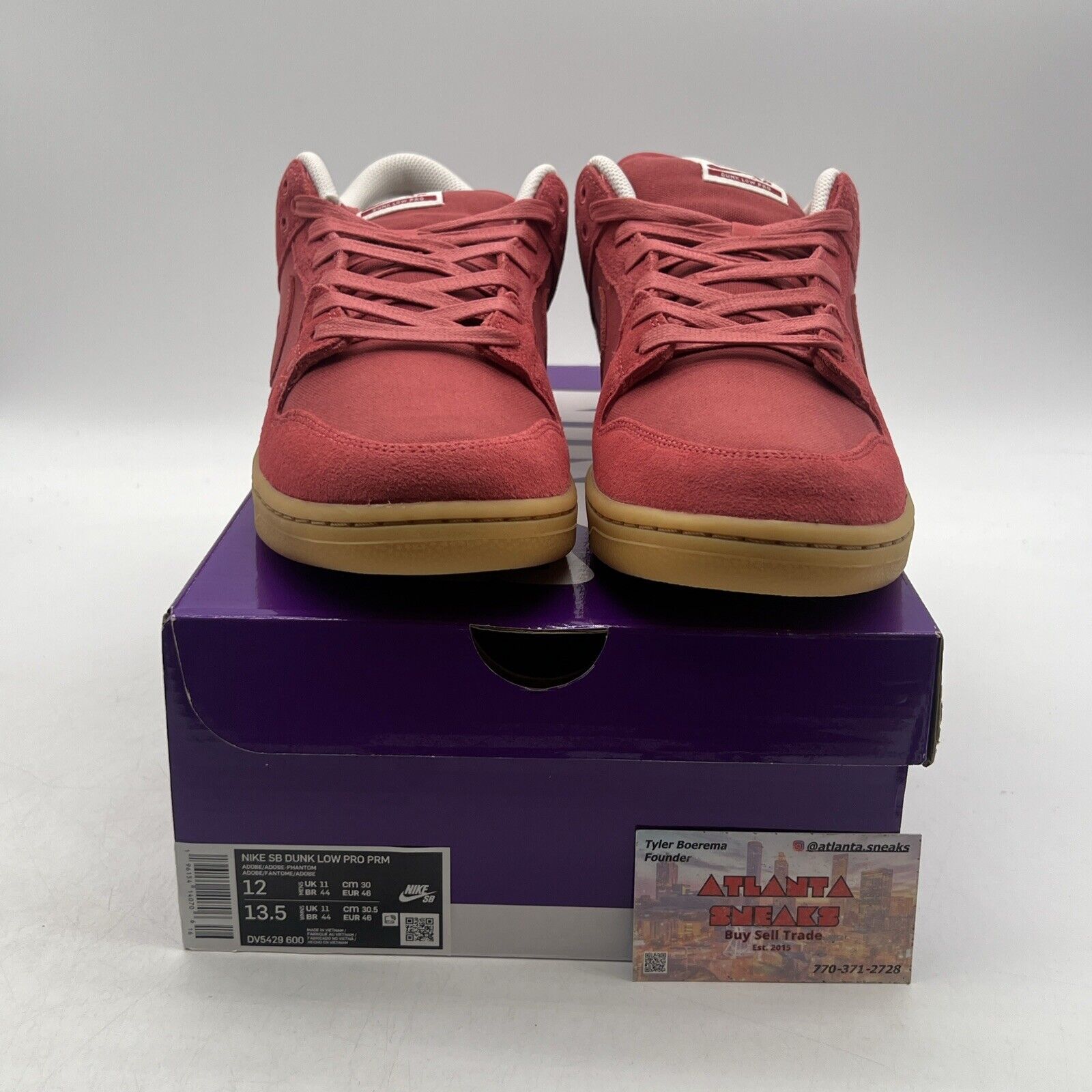 Size 12 - Nike Dunk Low SB Adobe 2023 Suede Gum (DV5429-600)