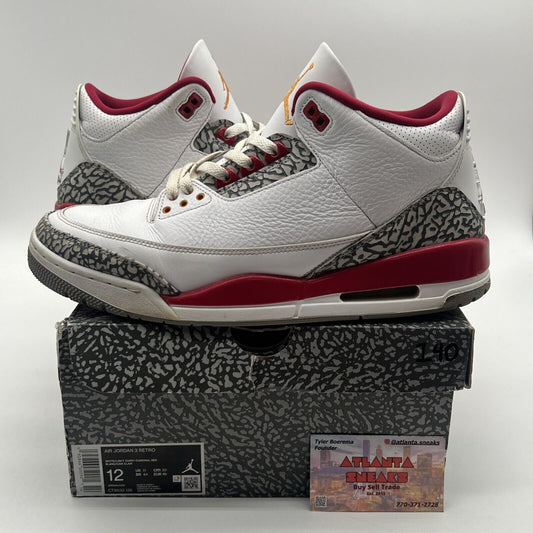 Size 12 - Jordan 3 Retro Mid Cardinal Red White Grey Yellow (CT8532-126)