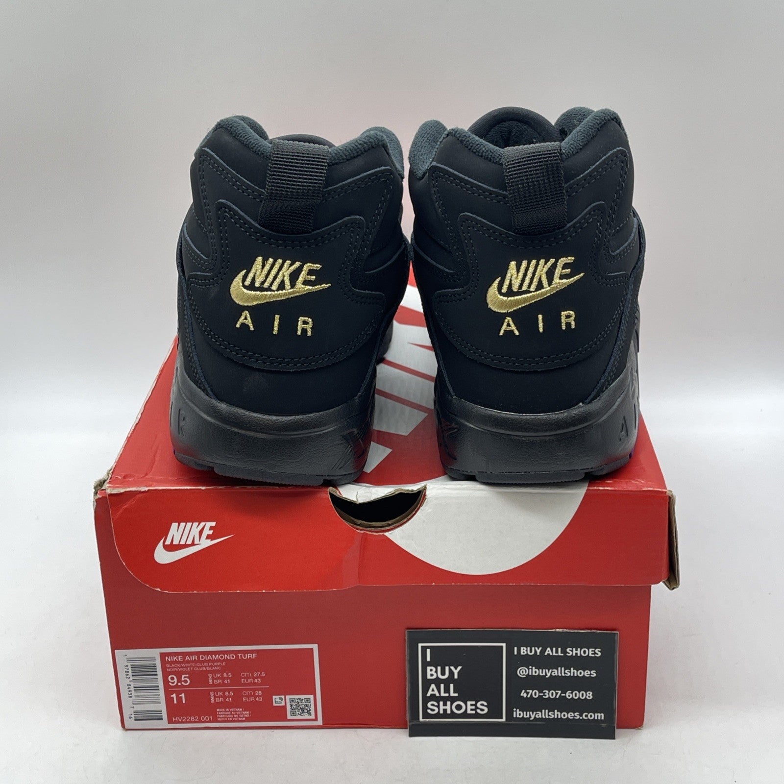 Size 9.5 - Nike Air Diamond Turf 2025 Ravens (HV2282-001)